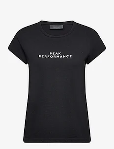W SPW Tee-BLACK, Peak Performance