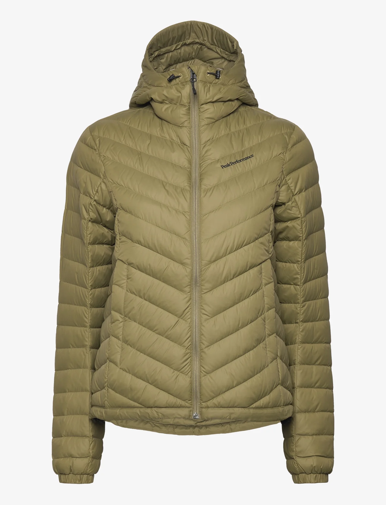 Peak Performance - W Frost Down Hood Jacket - kurtki zimowe - snap green - 0
