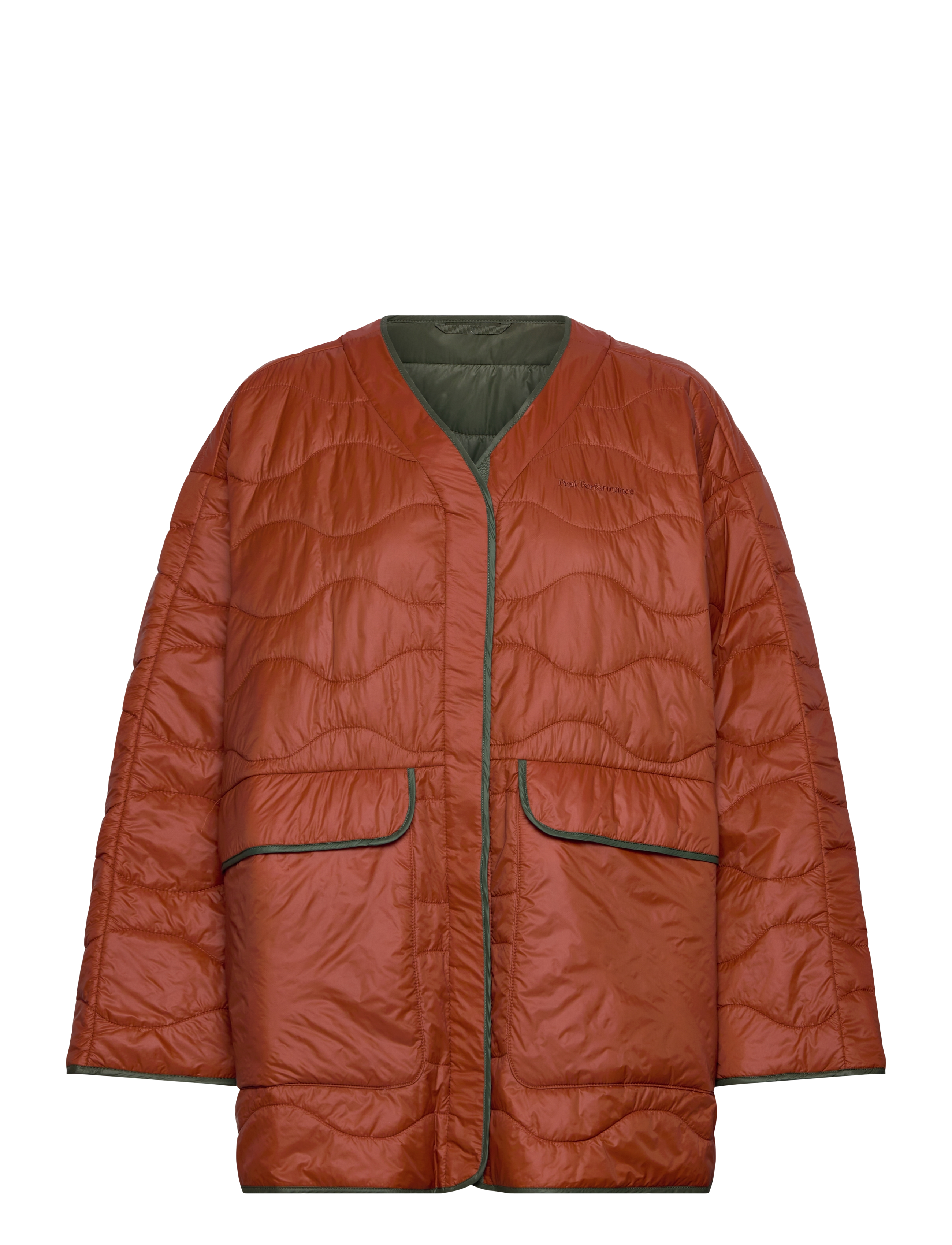 W Quilted Oversized Liner - SPICED/PINE NEEDLE/