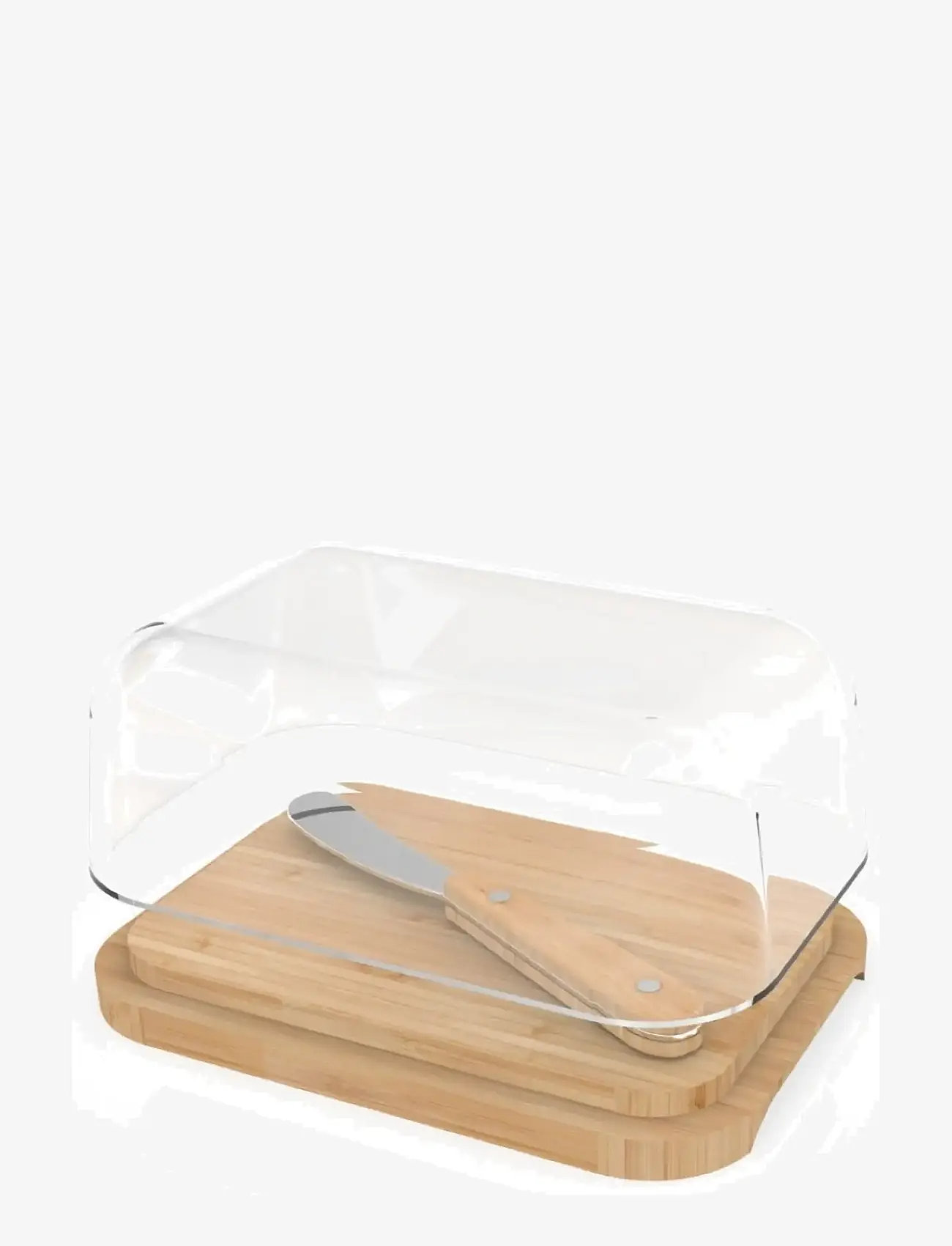 Pebbly - Pebbly Butterdish and spreader, 2-pc set - butter cups - clear - 2