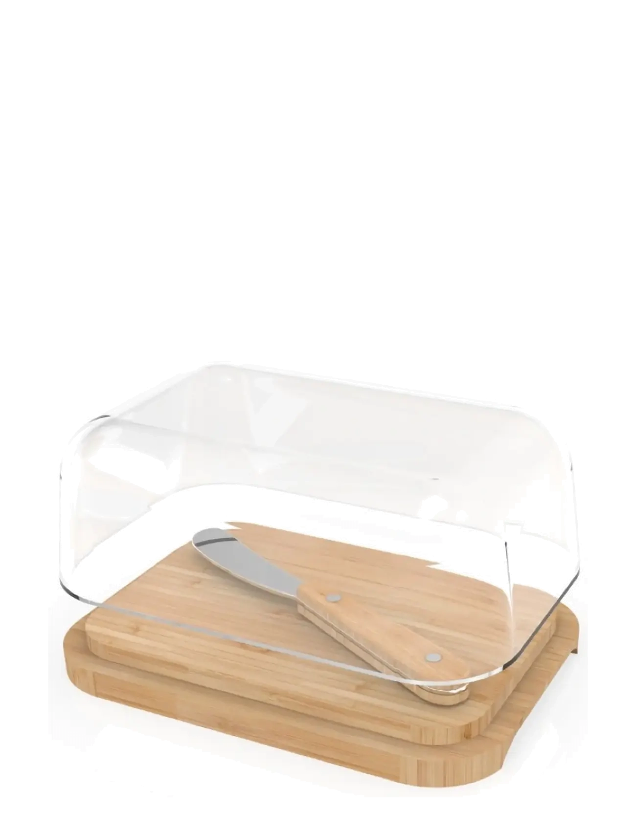 Pebbly - Pebbly Butterdish and spreader, 2-pc set - butterdosen - clear - 3