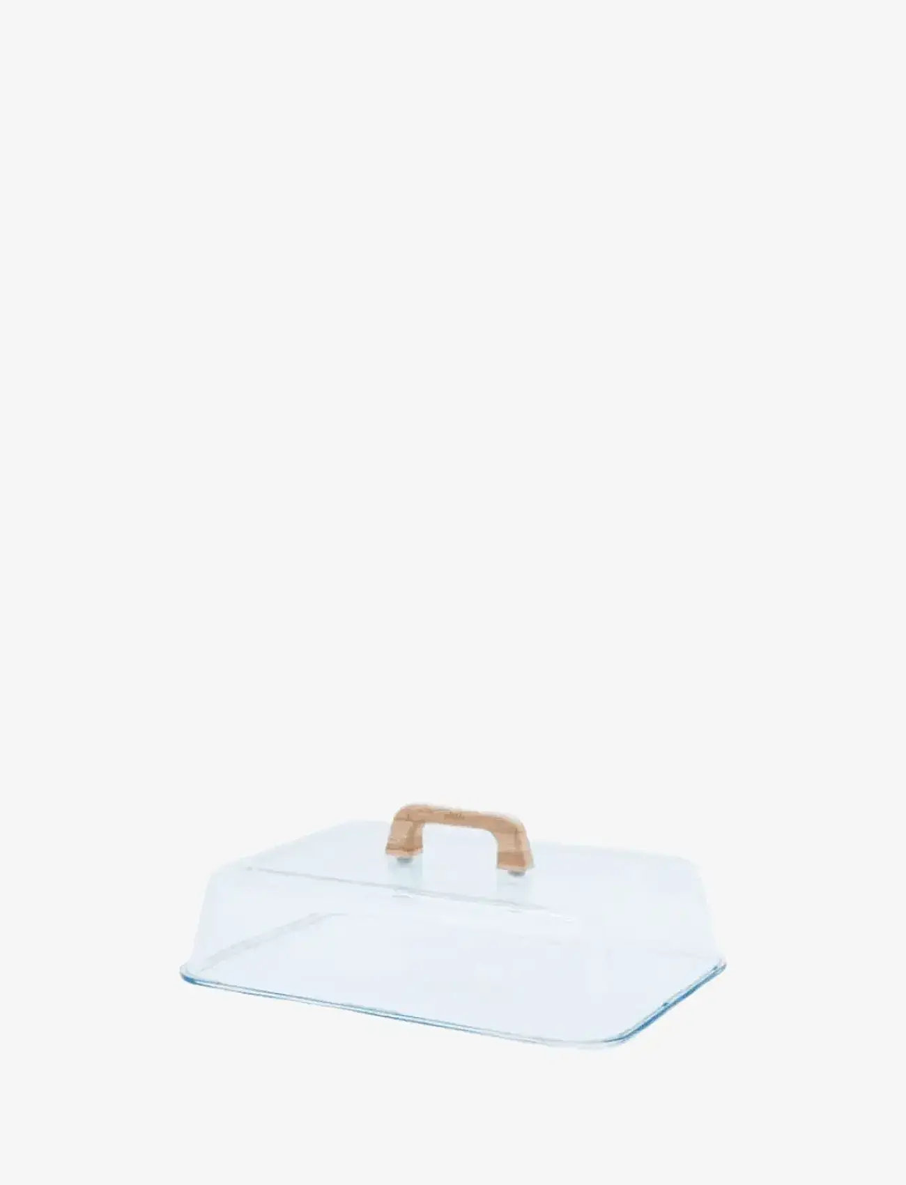 Pebbly - Pebbly Cheese box glass/bamboo - kaaskuipjes - clear - 3