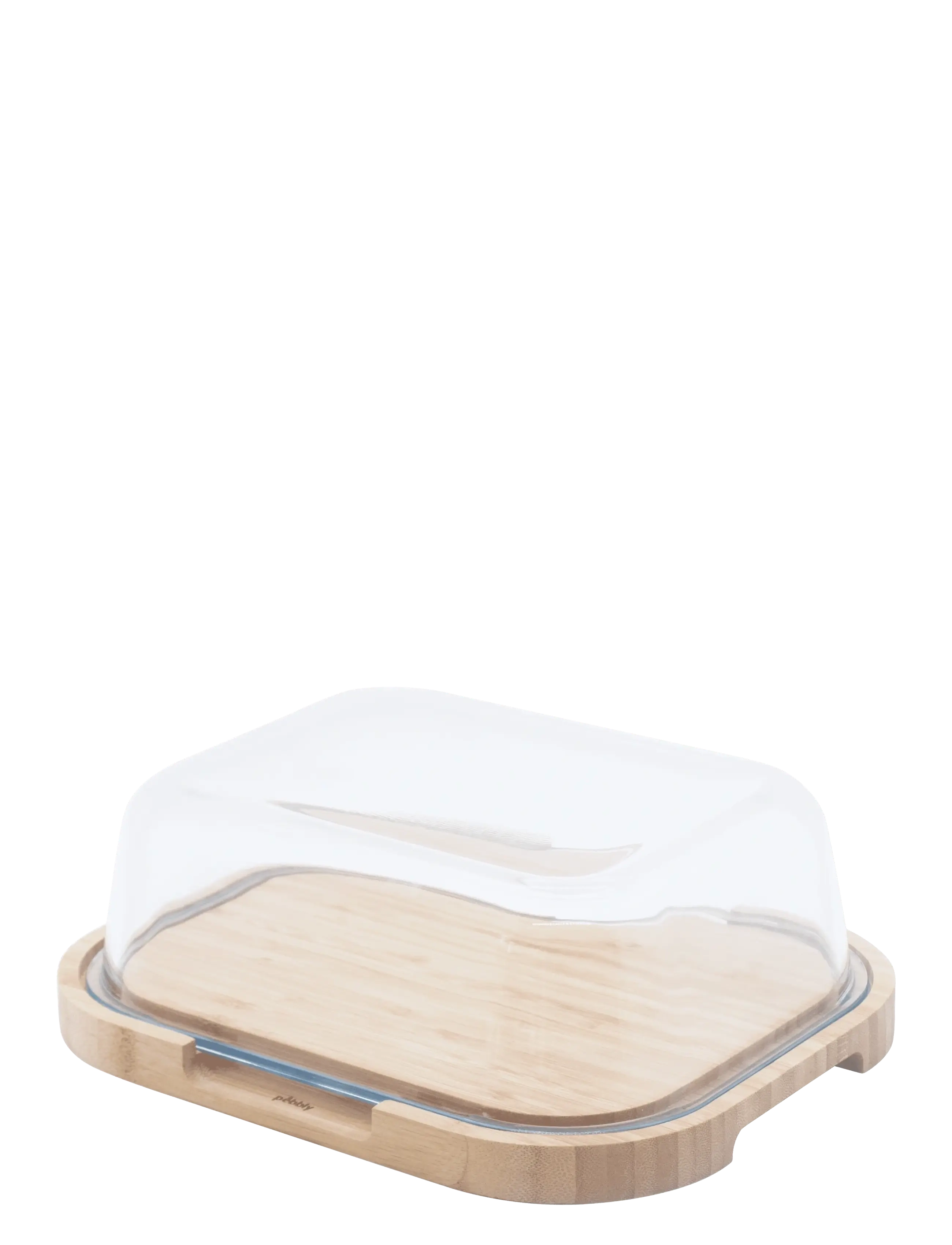 Pebbly - Pebbly osteboks M - osteklokke - clear - 2