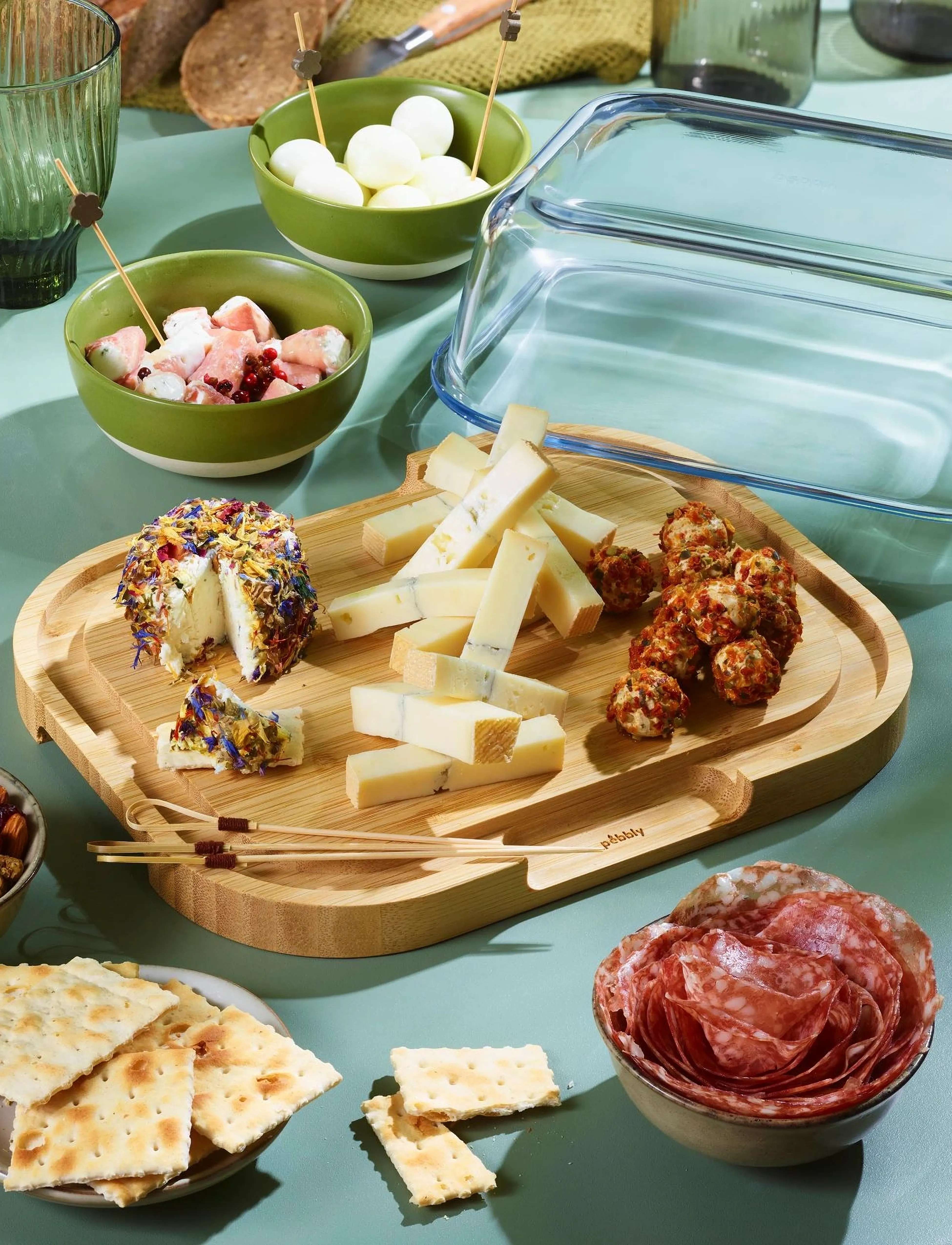 Pebbly Opbevaringsboks Til Ost Med Småsten M, One Size, Kitchen Storage - Cheese Cups, Homeware