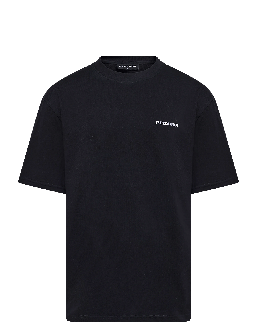 Pegador - Logo Oversized Tee - kurzärmelige t-shirts - washed black - 0