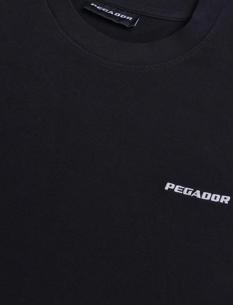 Pegador - Logo Oversized Tee - kurzärmelige t-shirts - washed black - 2