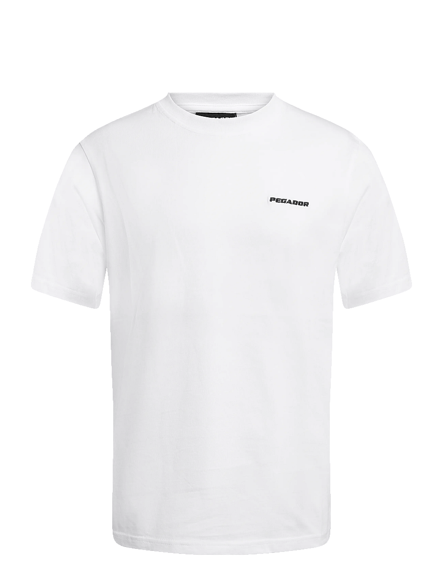 Pegador - Logo Slim Tee - kurzärmelige t-shirts - white black - 0