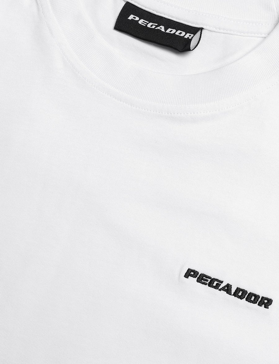 Pegador - Logo Slim Tee - kurzärmelige t-shirts - white black - 2