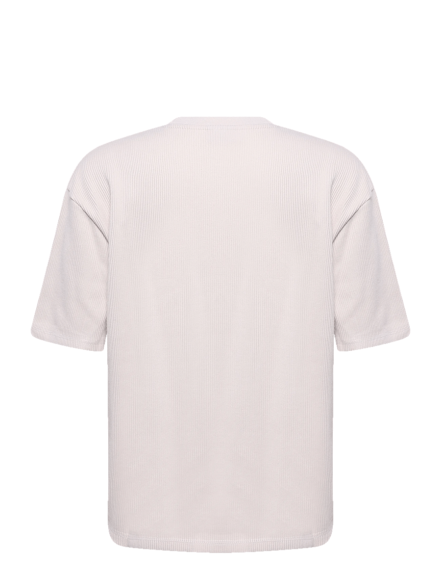 Pegador - Signar Oversized Rib Tee - kurzärmelige t-shirts - washed cream - 1