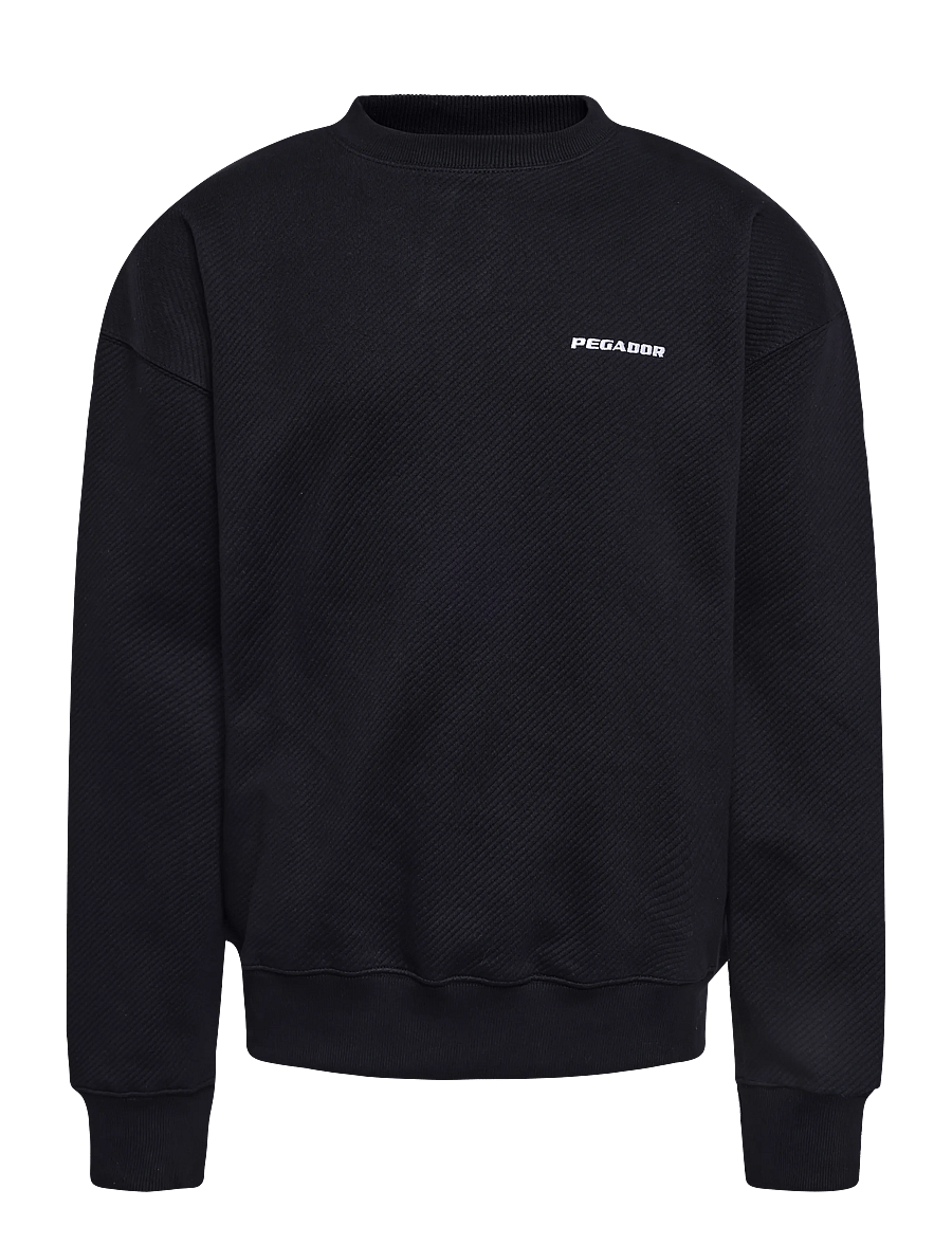 Pegador - Tate Structured Oversized Sweater - sweatshirts - washed black - 0