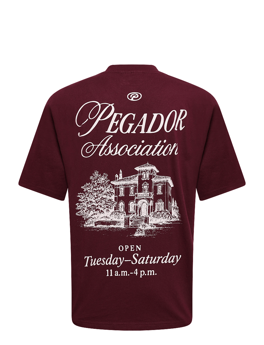 Pegador - Carloforte Oversized Tee - kurzärmelige t-shirts - washed dark red - 1