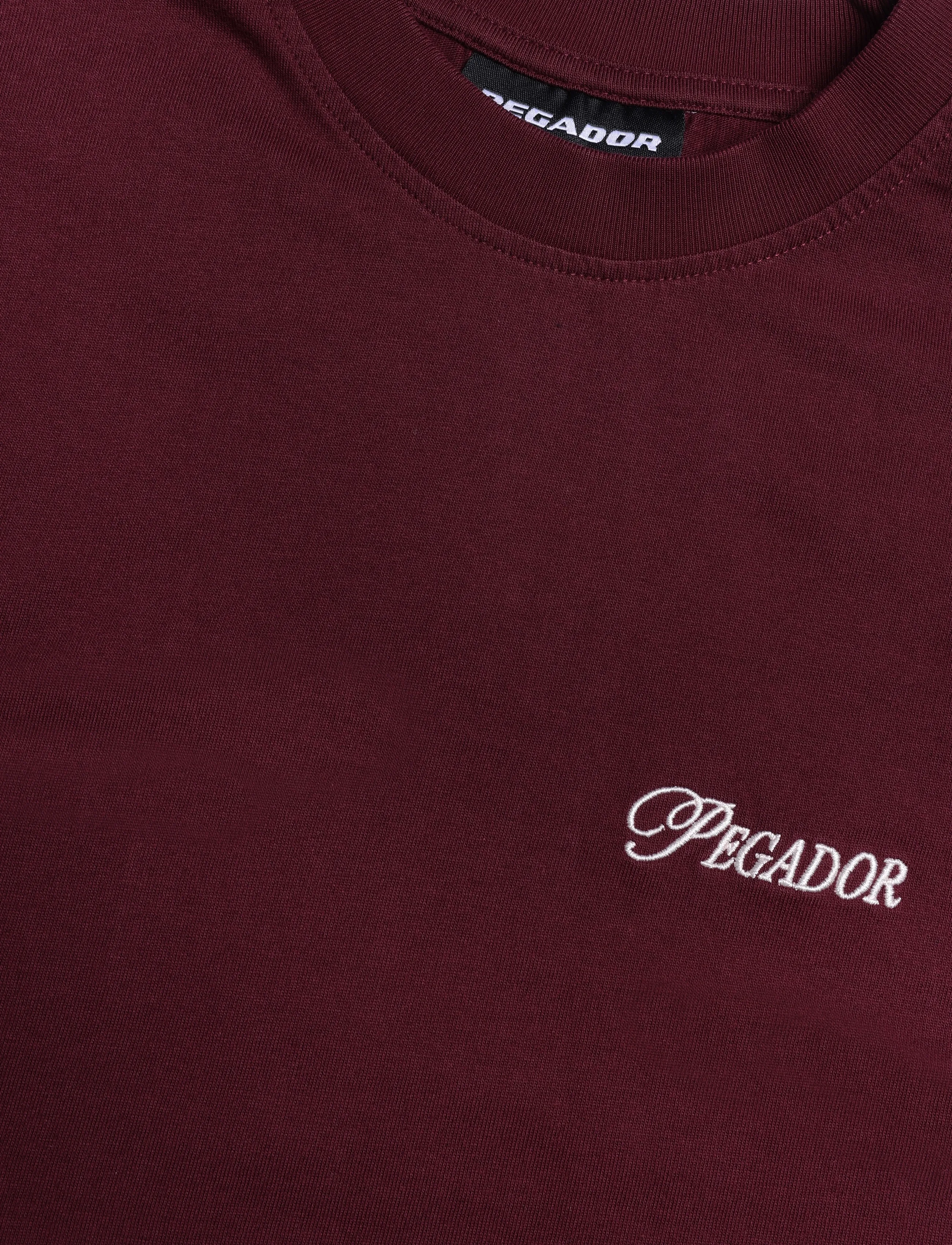 Pegador - Carloforte Oversized Tee - kurzärmelige t-shirts - washed dark red - 2