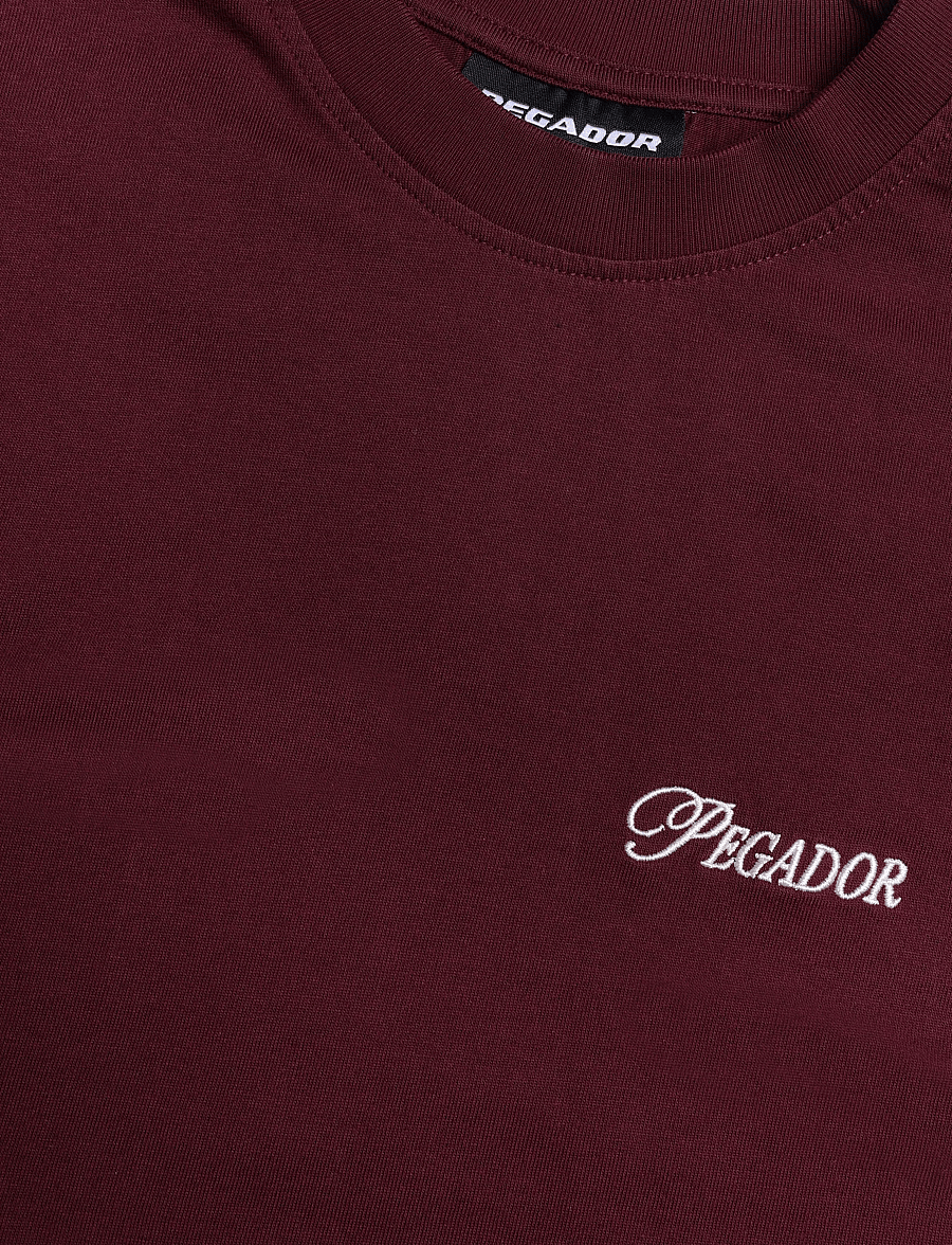 Pegador - Carloforte Oversized Tee - kurzärmelige t-shirts - washed dark red - 2
