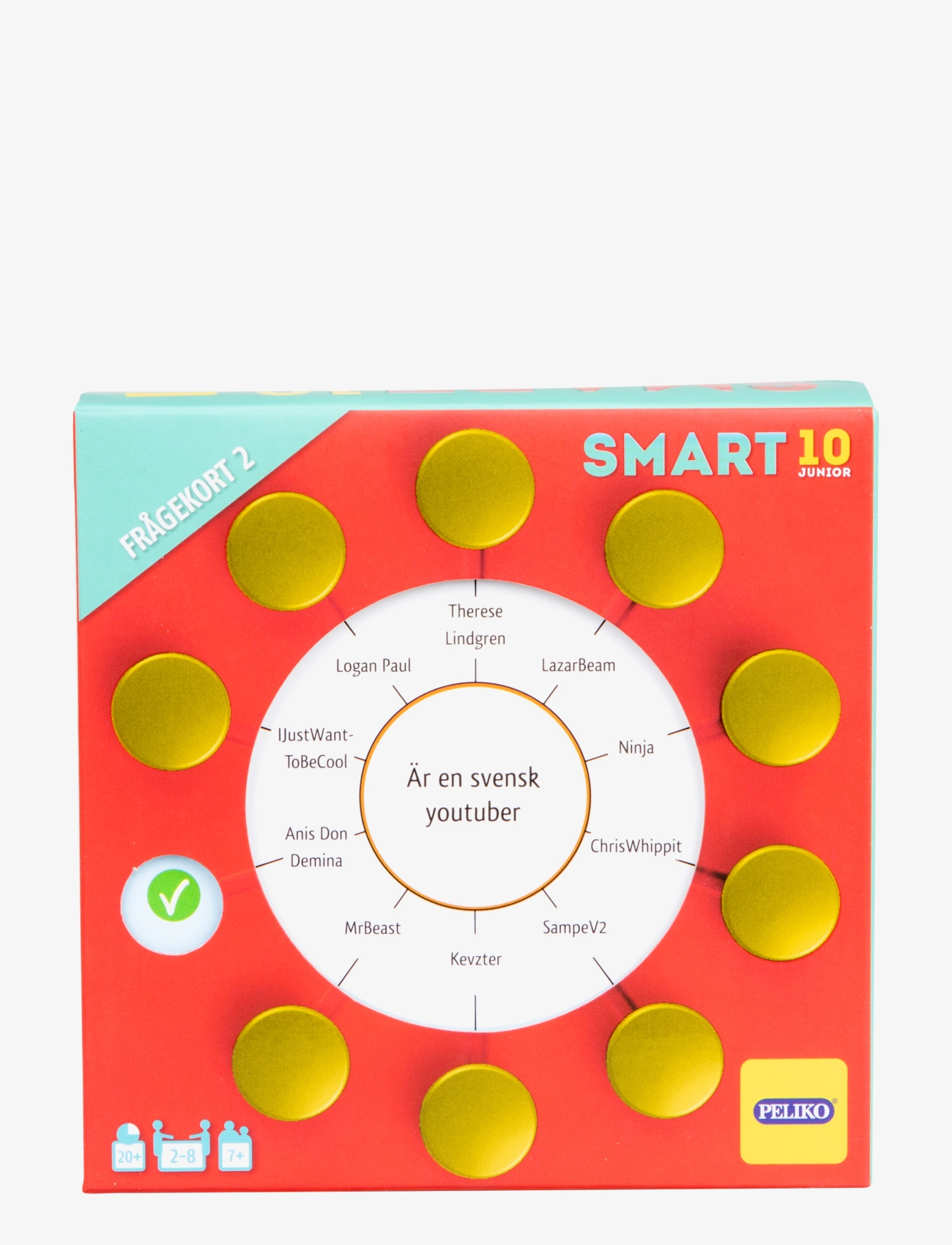 Peliko Smart10 Jr Questions 2 Se, Børn, Board Spil, Gul, Str: ONE SIZE No Length