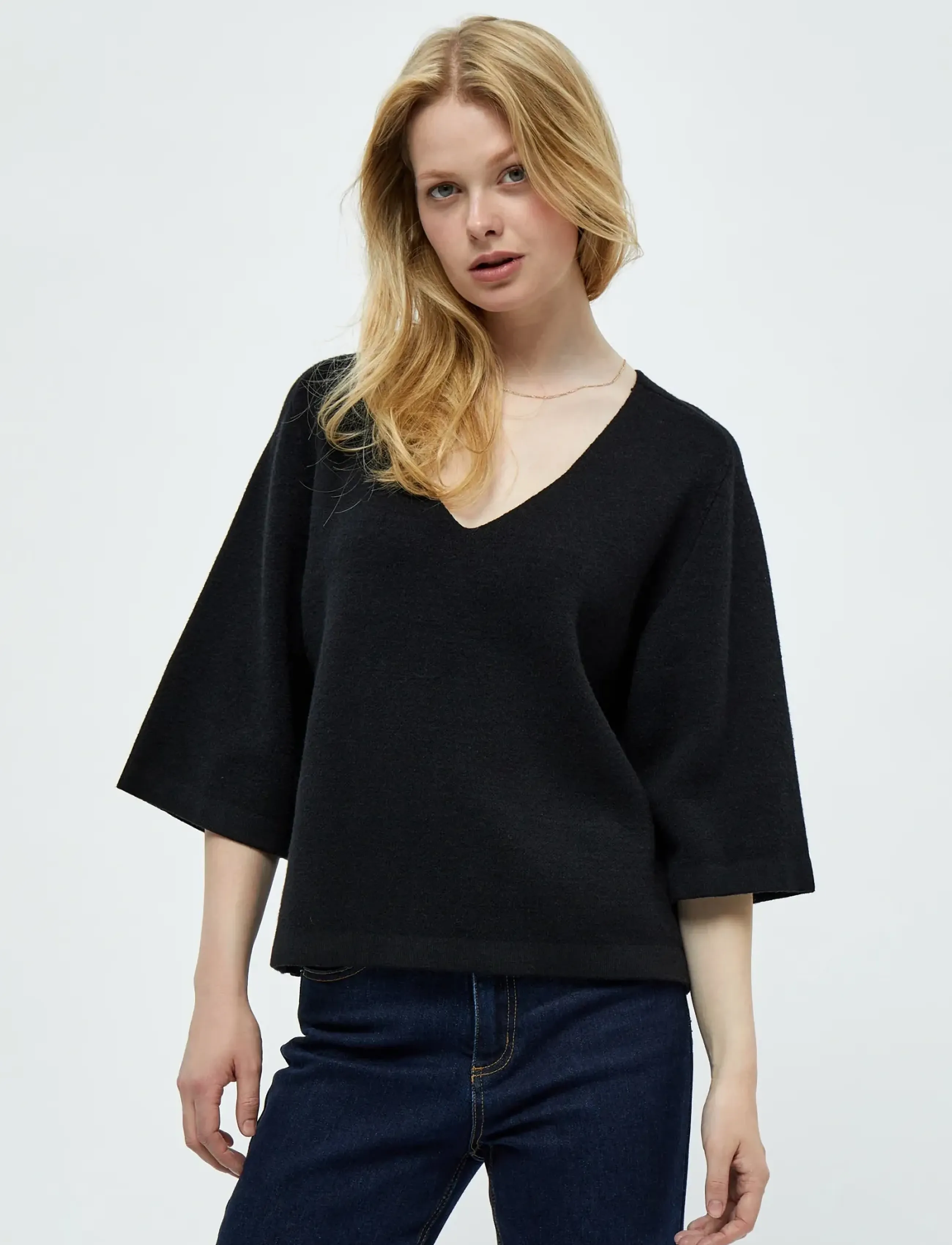 Peppercorn - Rosalia 3/4 Ærme Pullover - pullover - sort - 0