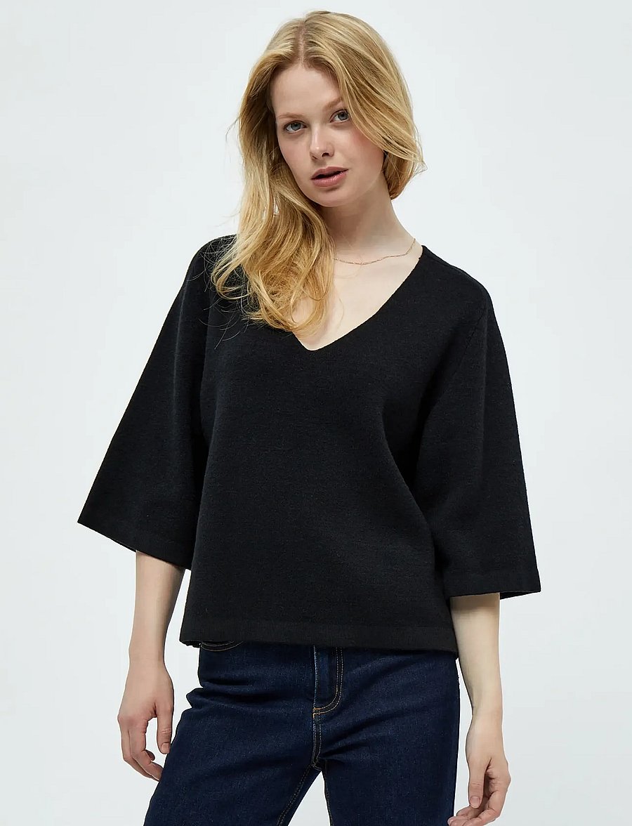 Peppercorn - Rosalia 3/4 Ærme Pullover - pullover - sort - 0