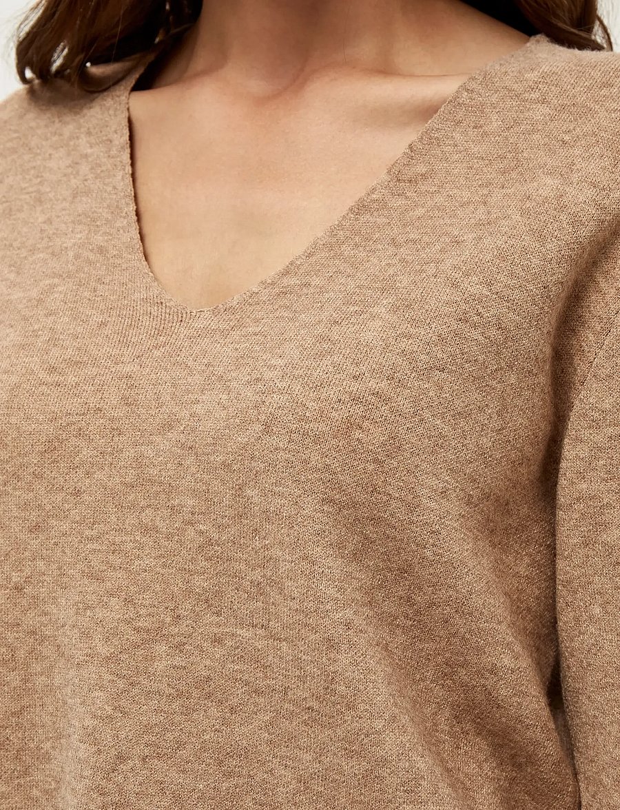 Peppercorn - Rosalia 3/4 Ærme Pullover - pullover - warm sand melange - 3