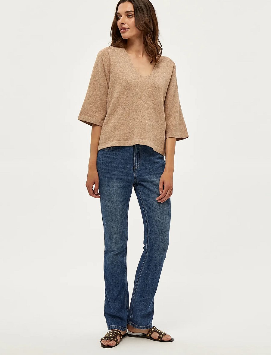 Peppercorn - Rosalia 3/4 Ærme Pullover - pullover - warm sand melange - 4