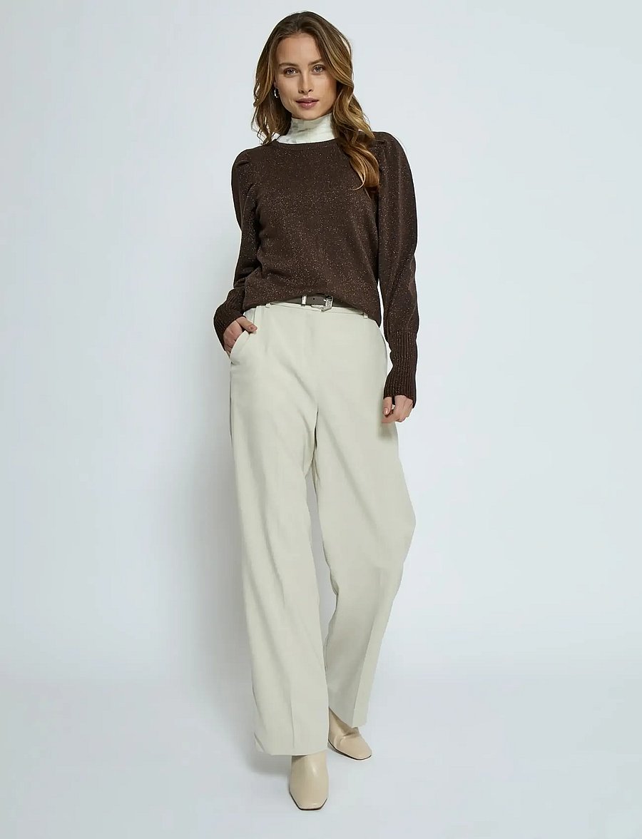 Peppercorn - Anissa Pullover - stickade tröjor - coffee bean brown metallic - 3
