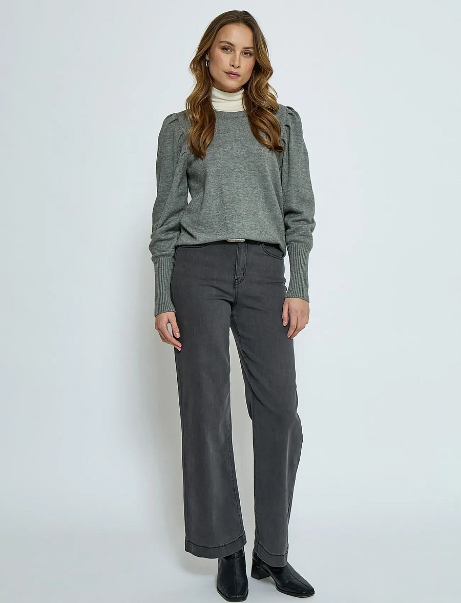 Peppercorn - Anissa Pullover - striktrøjer - steel grey melange - 3