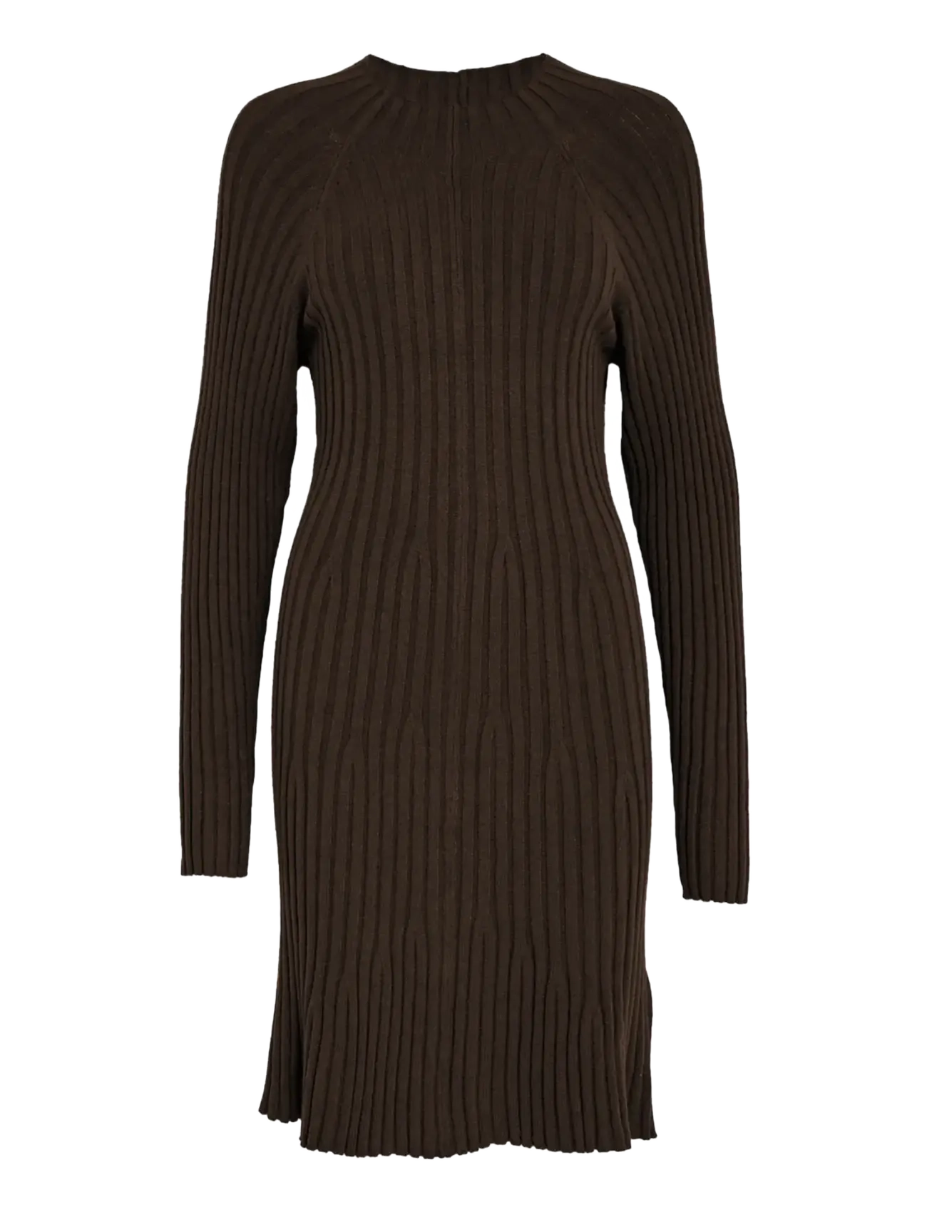 Peppercorn - PCAnna Rib Over Knee Dress - coffee bean brown - 1