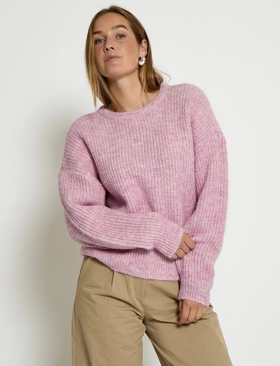 Peppercorn - PCJessa GRS RWS Knit Pullover - striktrøjer - moonlite mauve pink - 0