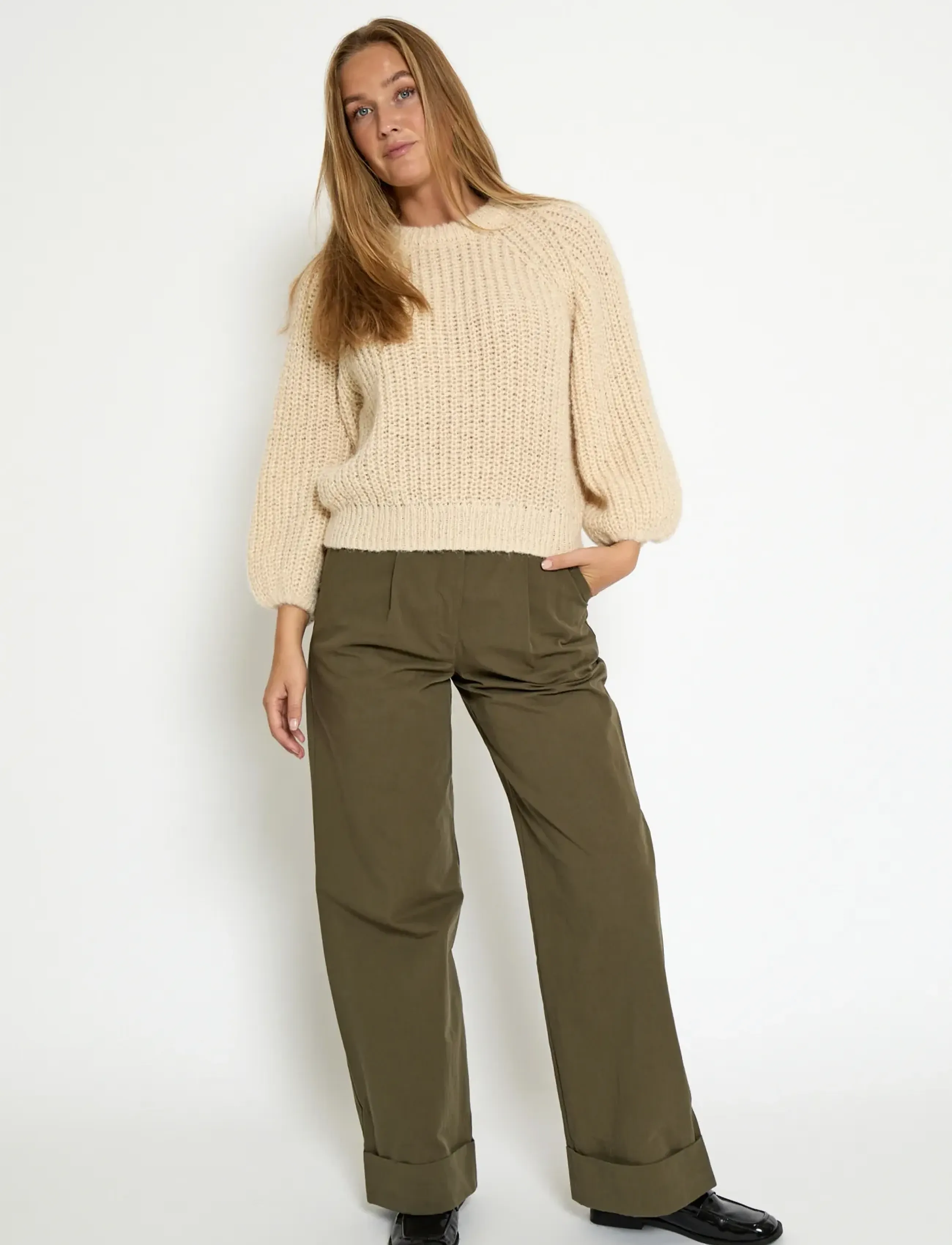 Peppercorn - PCJette GRS Knit Pullover - fog sand - 3