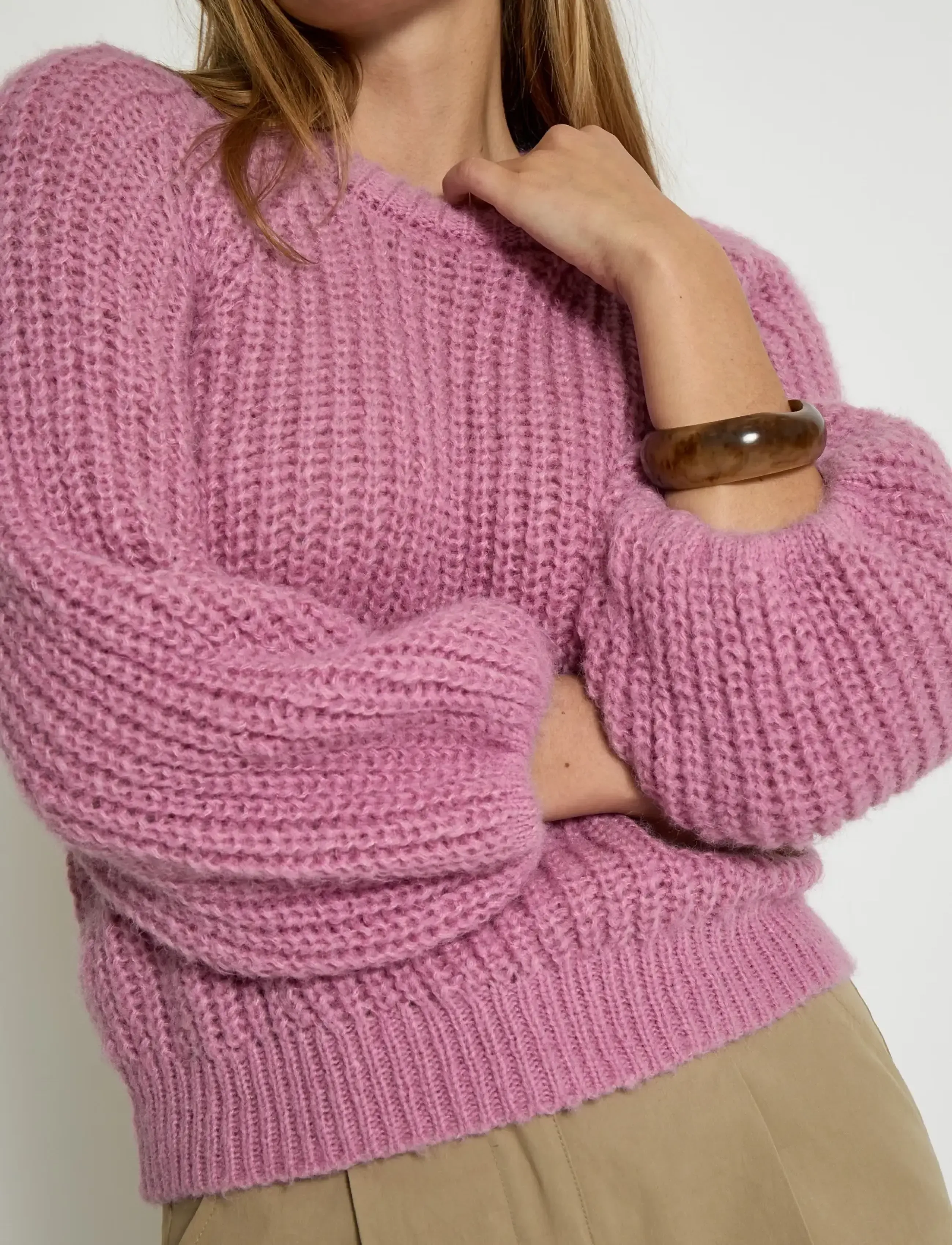 Peppercorn - PCJette GRS Knit Pullover - trøjer - moonlite mauve pink - 5