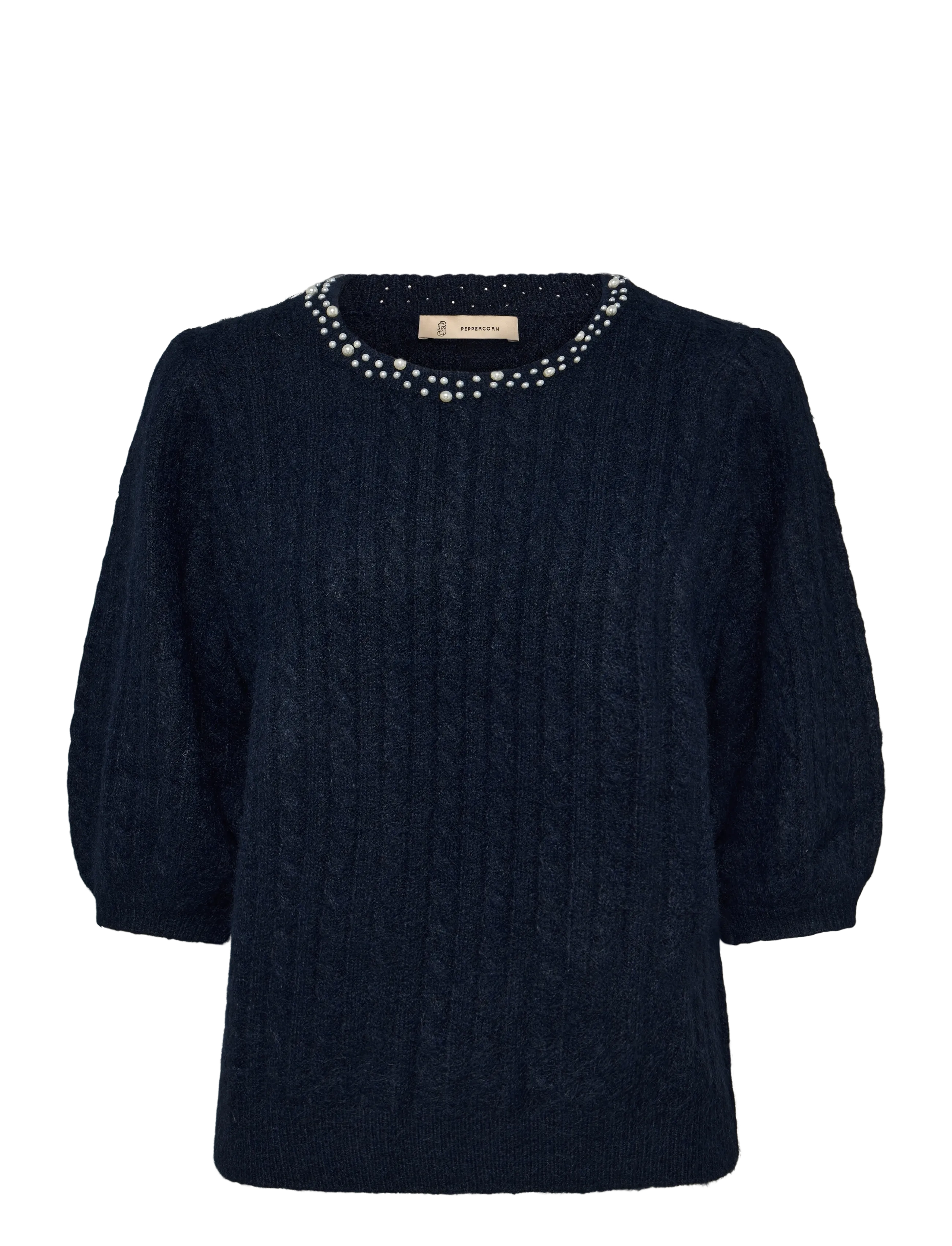 Peppercorn PCKira Knit Blouse - Neulepuserot - BLACK IRIS / navy