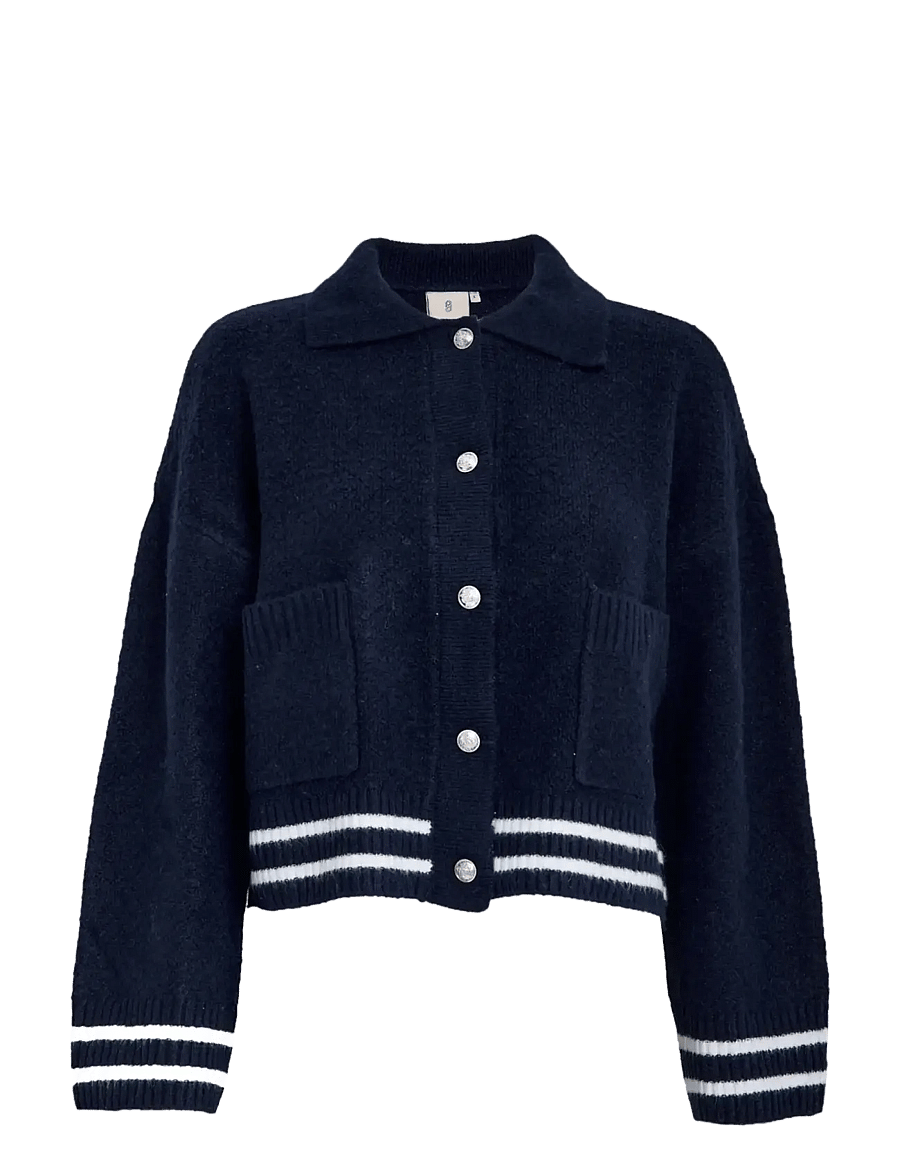 Peppercorn - PCKamilla GRS Knit Jacket - koftor - black iris - 1