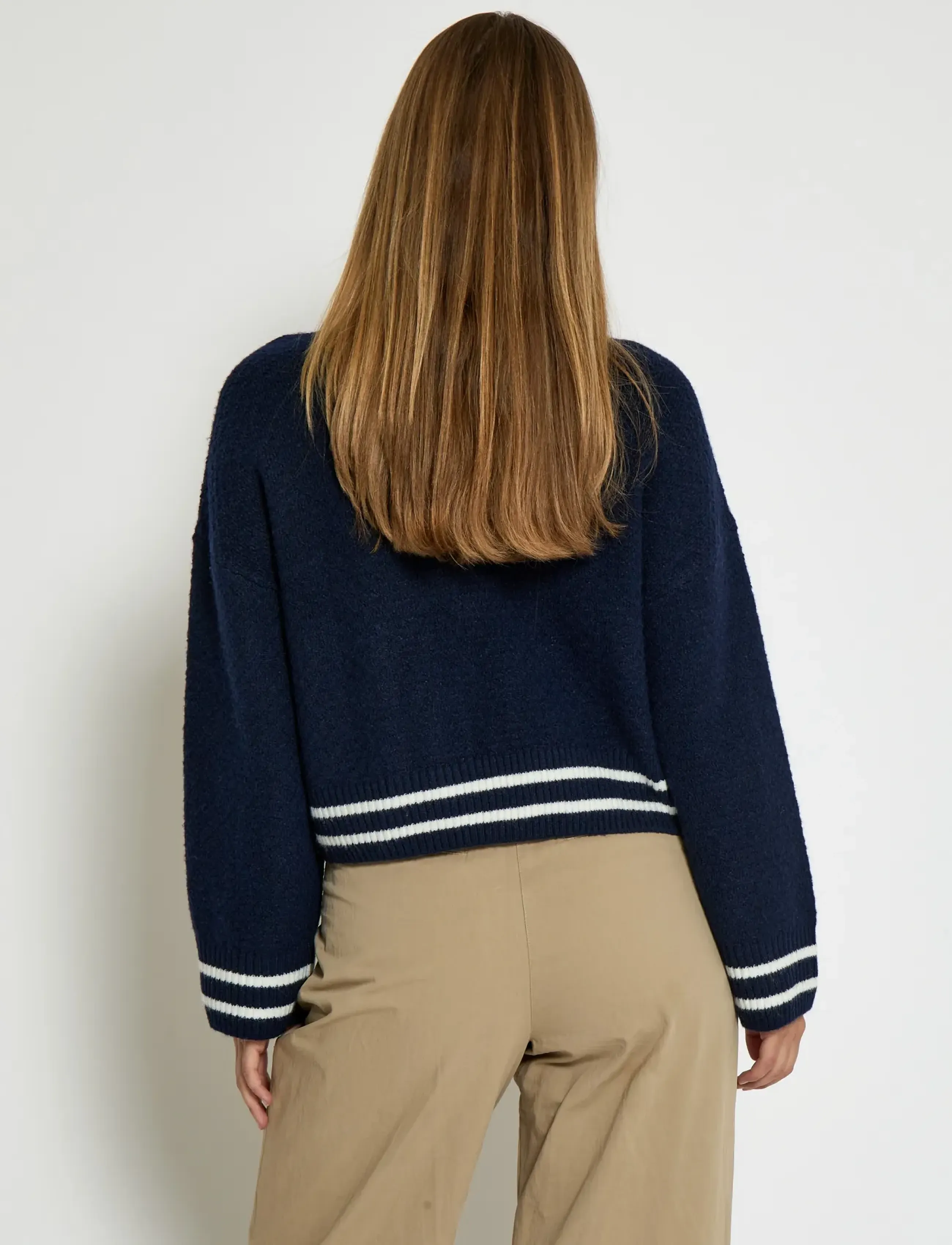 Peppercorn - PCKamilla GRS Knit Jacket - koftor - black iris - 2