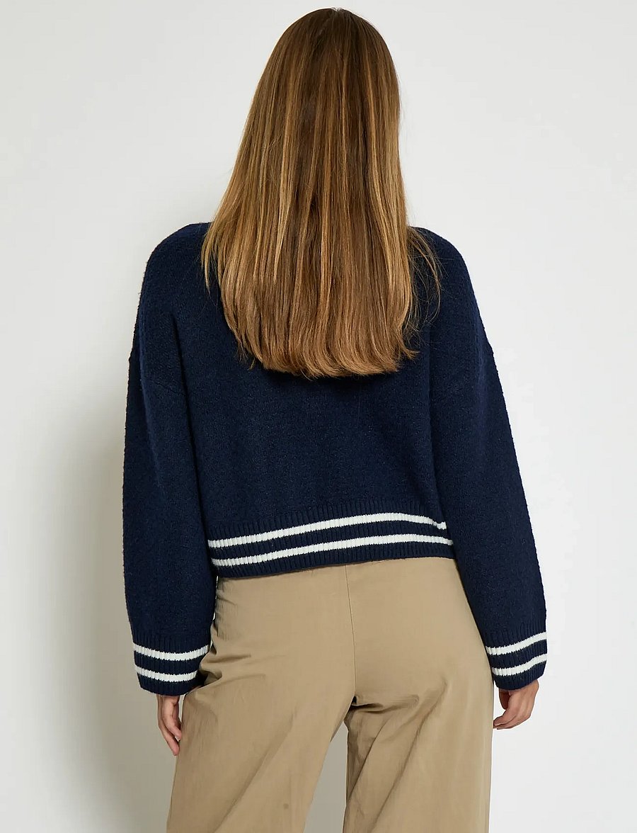 Peppercorn - PCKamilla GRS Knit Jacket - koftor - black iris - 2