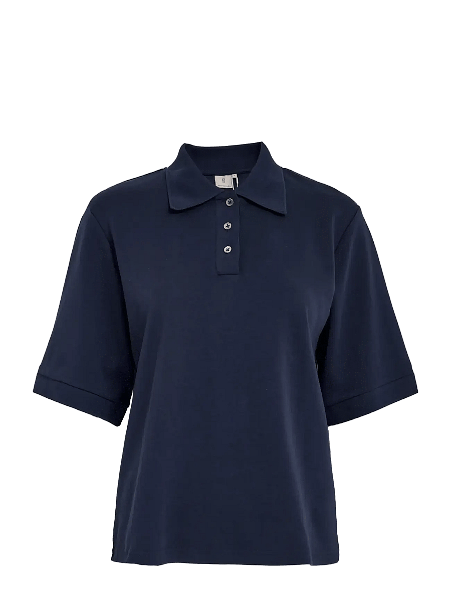 Peppercorn - PCFiola GOTS Polo T-Shirt - poloshirts - black iris - 1