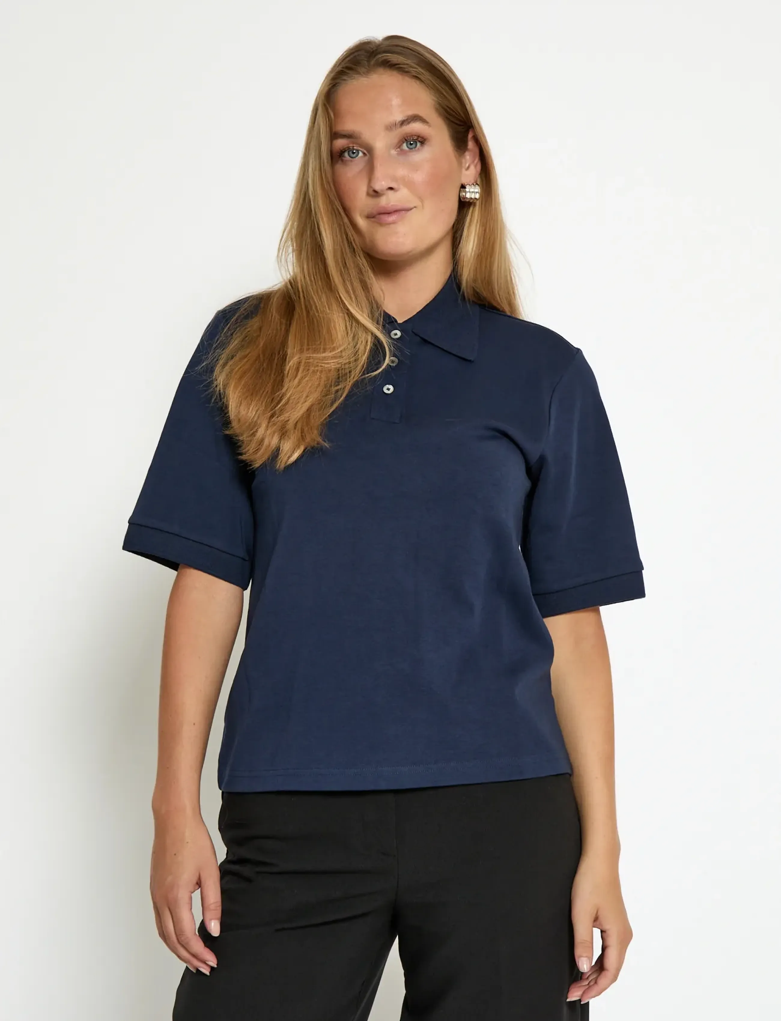 Peppercorn PCFiola GOTS Polo T-Shirt - T-Shirts & Tops - BLACK IRIS / navy