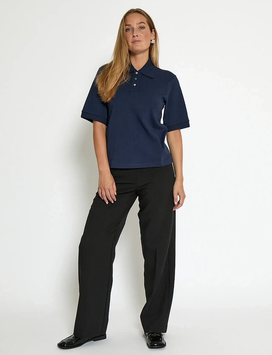 Peppercorn - PCFiola GOTS Polo T-Shirt - poloshirts - black iris - 3