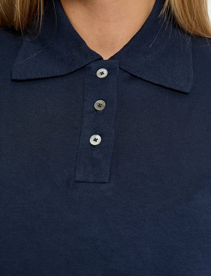 Peppercorn - PCFiola GOTS Polo T-Shirt - poloshirts - black iris - 4