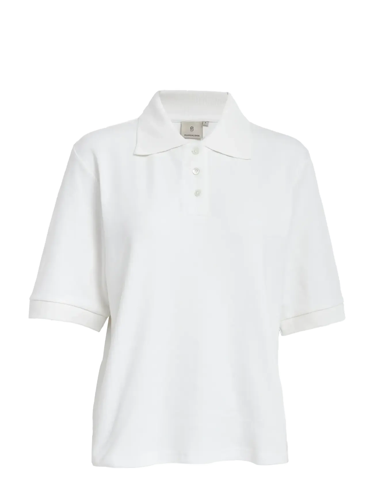 Peppercorn - PCFiola GOTS Polo T-Shirt - poloshirts - cloud dancer - 1