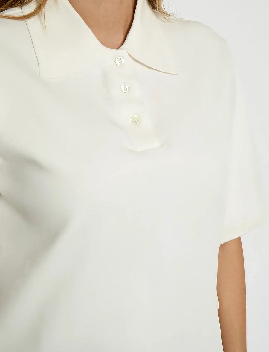 Peppercorn - PCFiola GOTS Polo T-Shirt - poloshirts - cloud dancer - 4