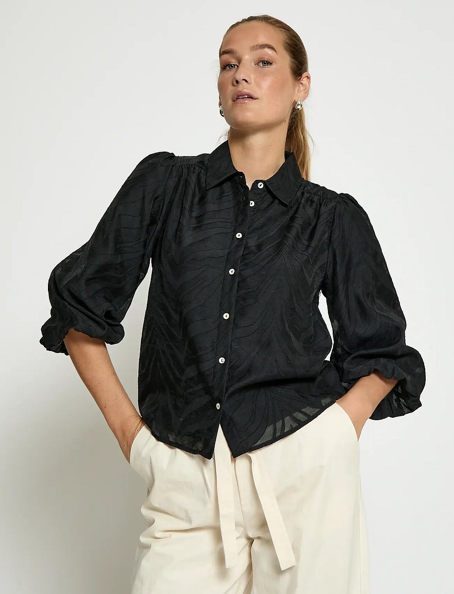 Peppercorn - PCKyra Shirt - langärmlige hemden - sort - 0