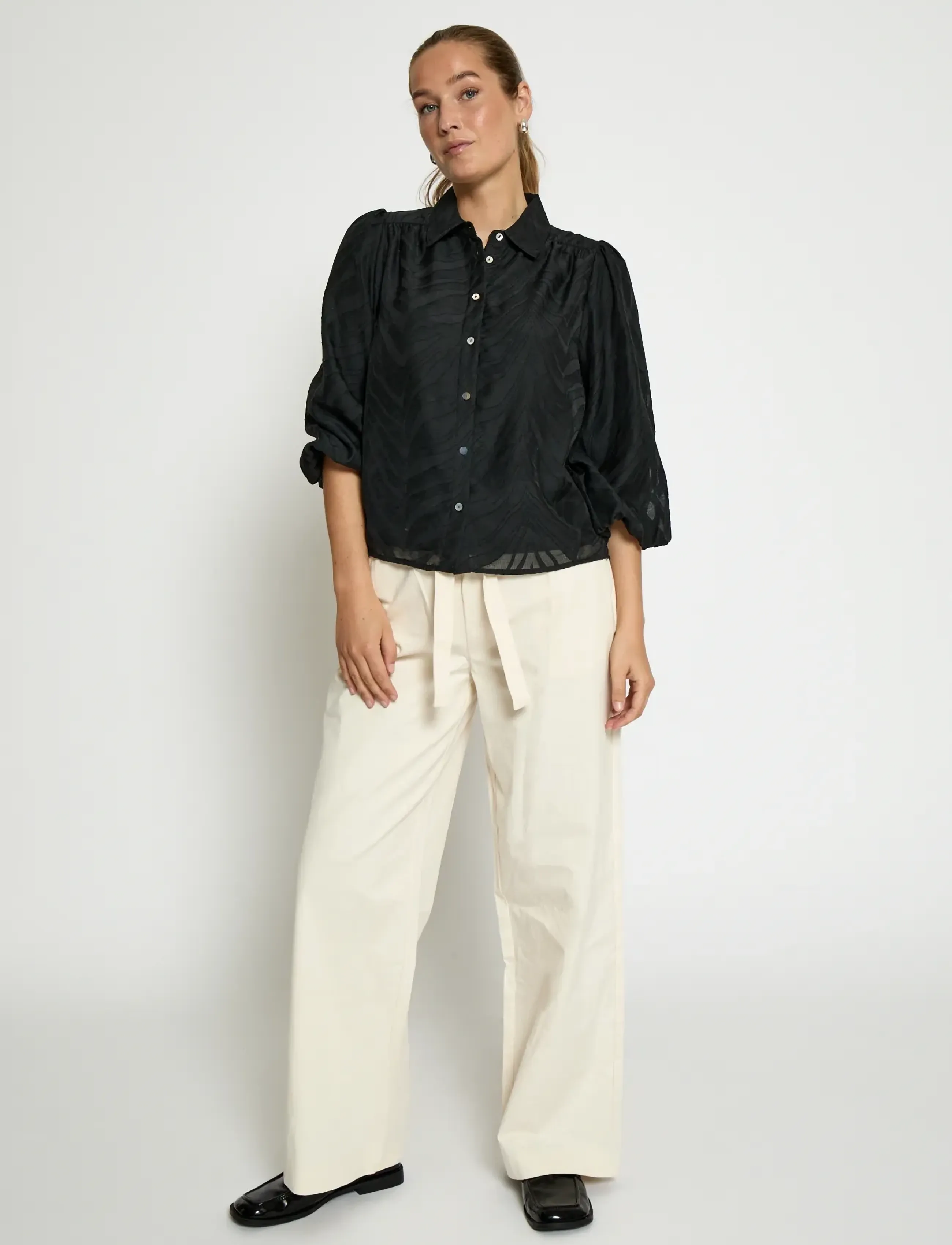 Peppercorn - PCKyra Shirt - langärmlige hemden - sort - 3