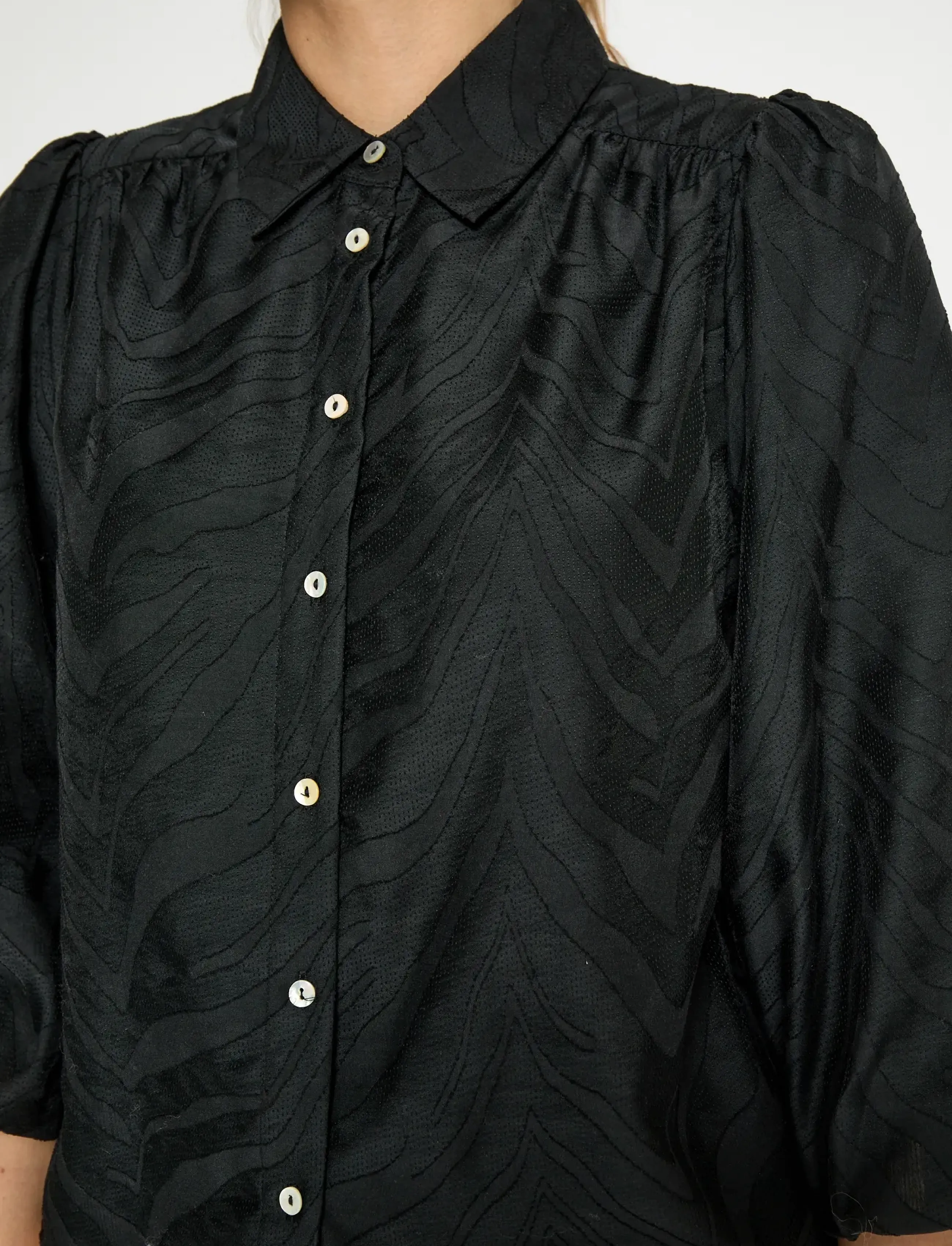 Peppercorn - PCKyra Shirt - langärmlige hemden - sort - 4