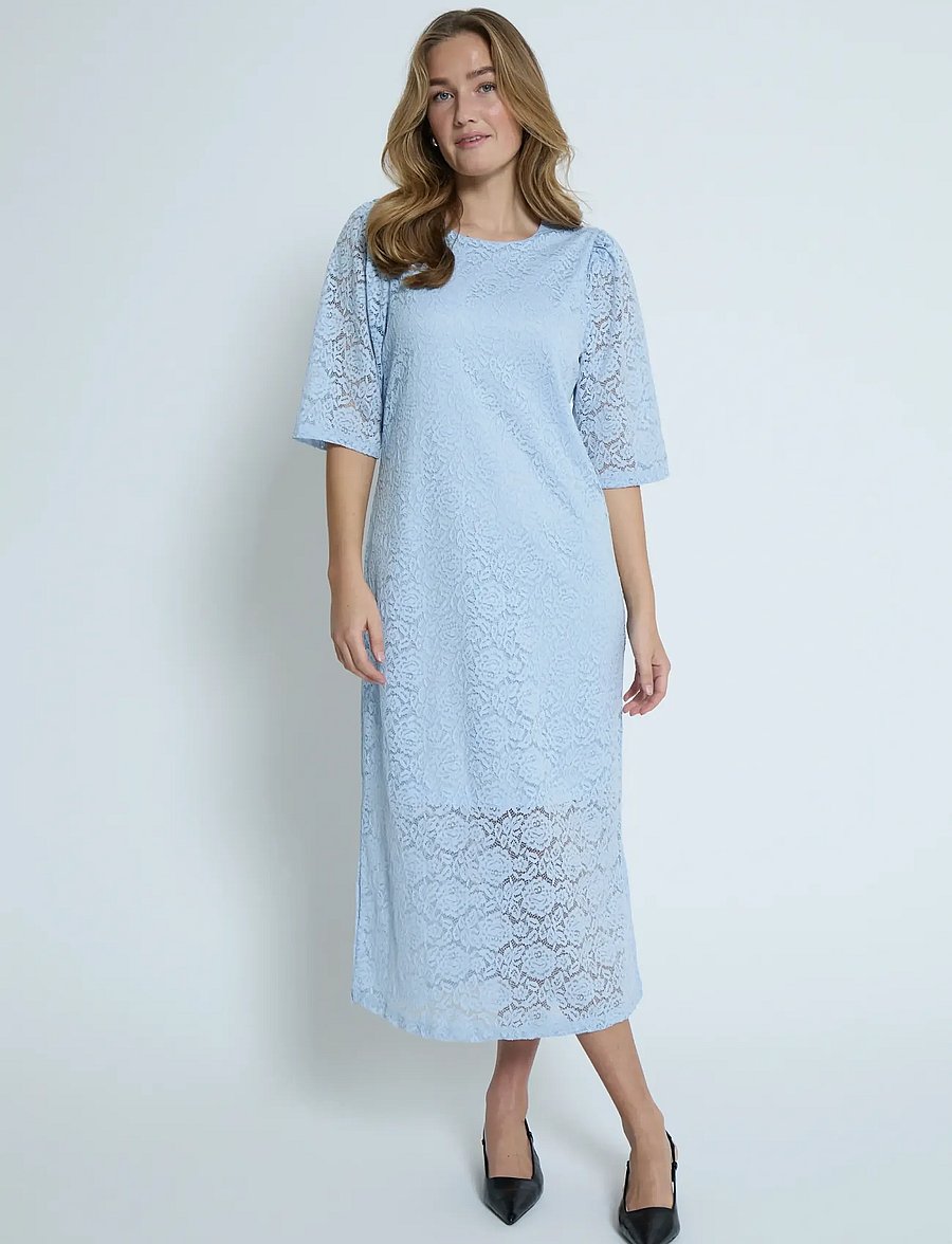 Peppercorn - PCKaroline Lace Dress - faded denim - 3