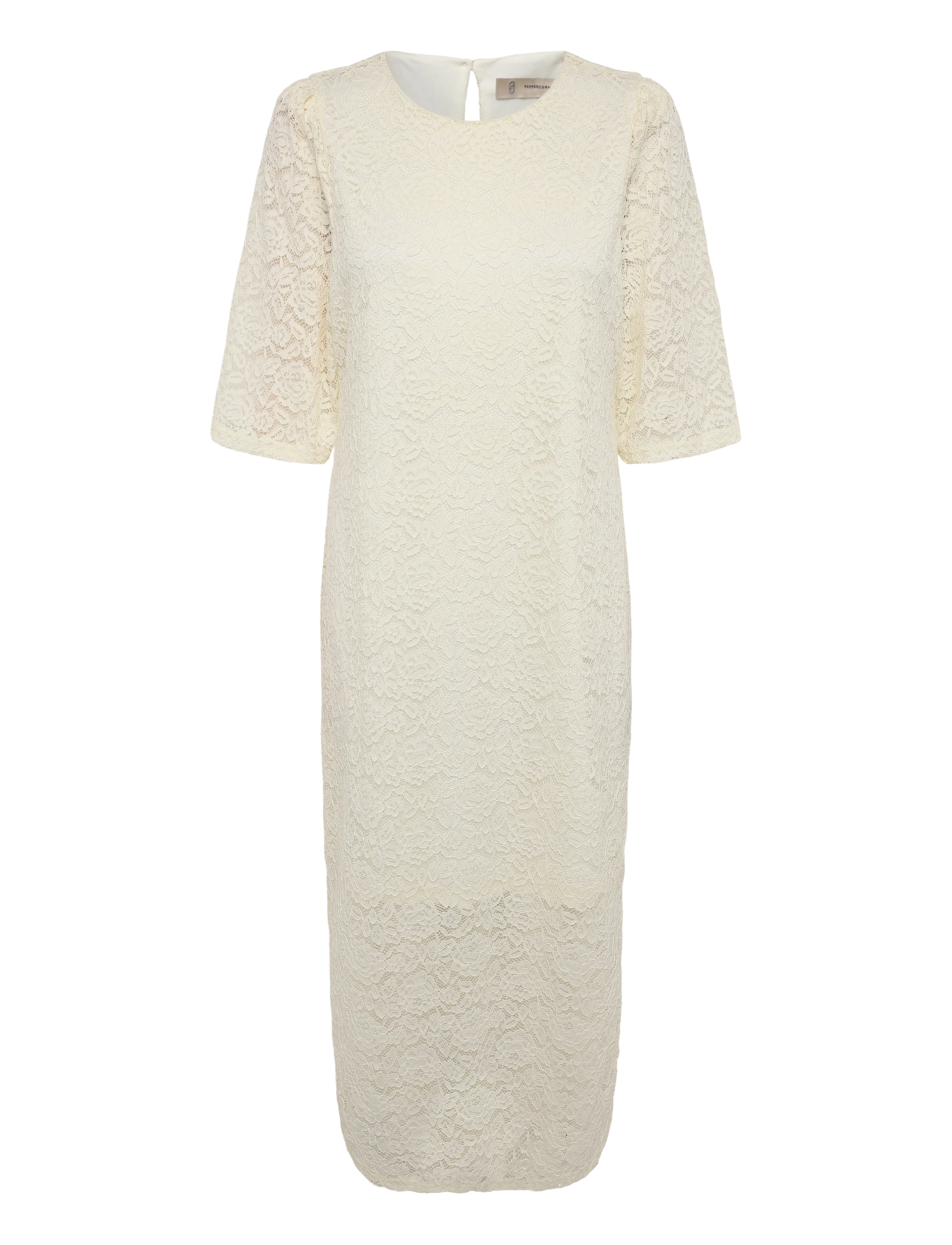 Peppercorn PCKaroline Lace Dress - Spitzenkleider - WHITE PEONY / cream