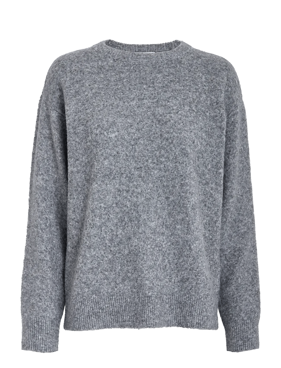 Peppercorn - PCKate GRS RWS Pullover - steel grey melange - 1