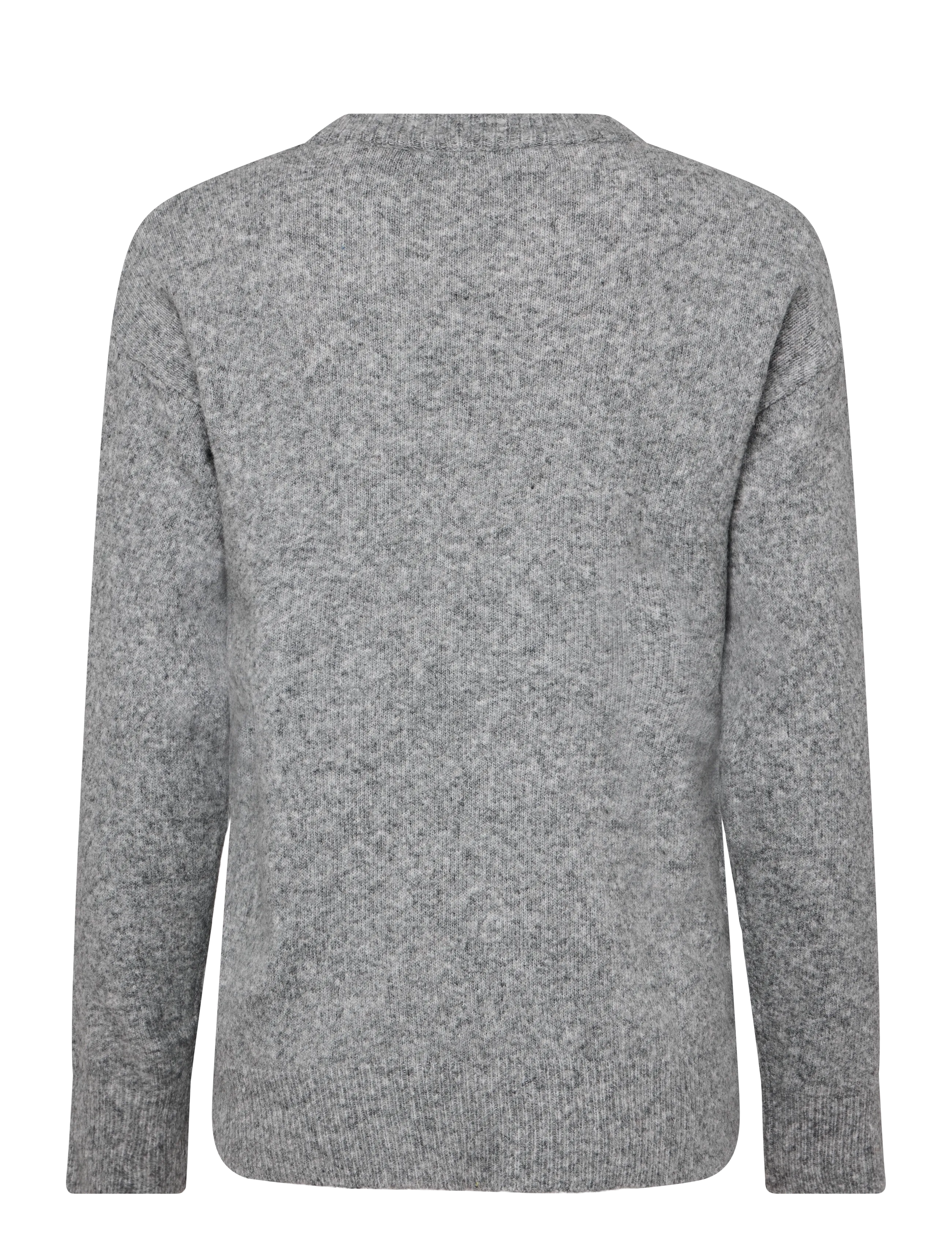 Peppercorn - PCKate GRS RWS Pullover - tröjor - steel grey melange - 2