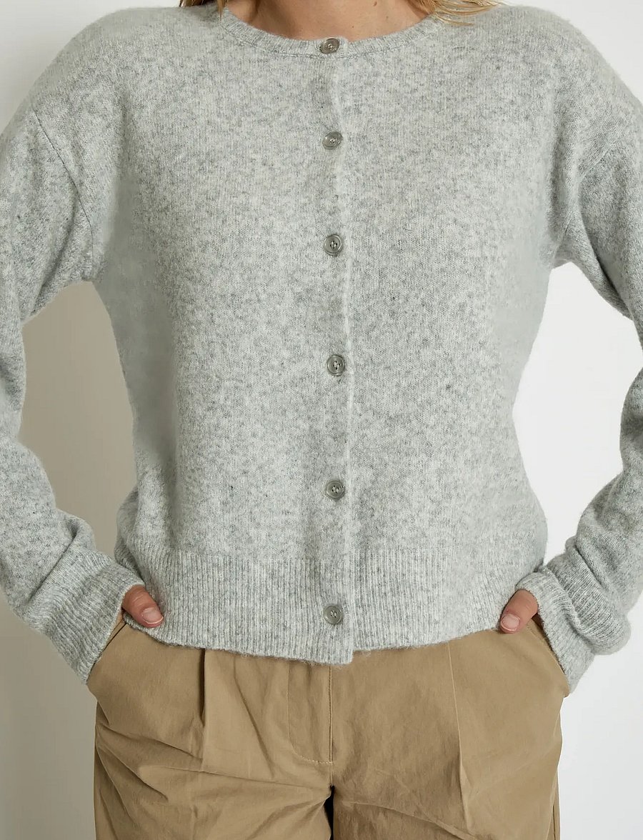 Peppercorn - PCKate GRS RWS Cardigan - strickjacken - light grey melange - 4