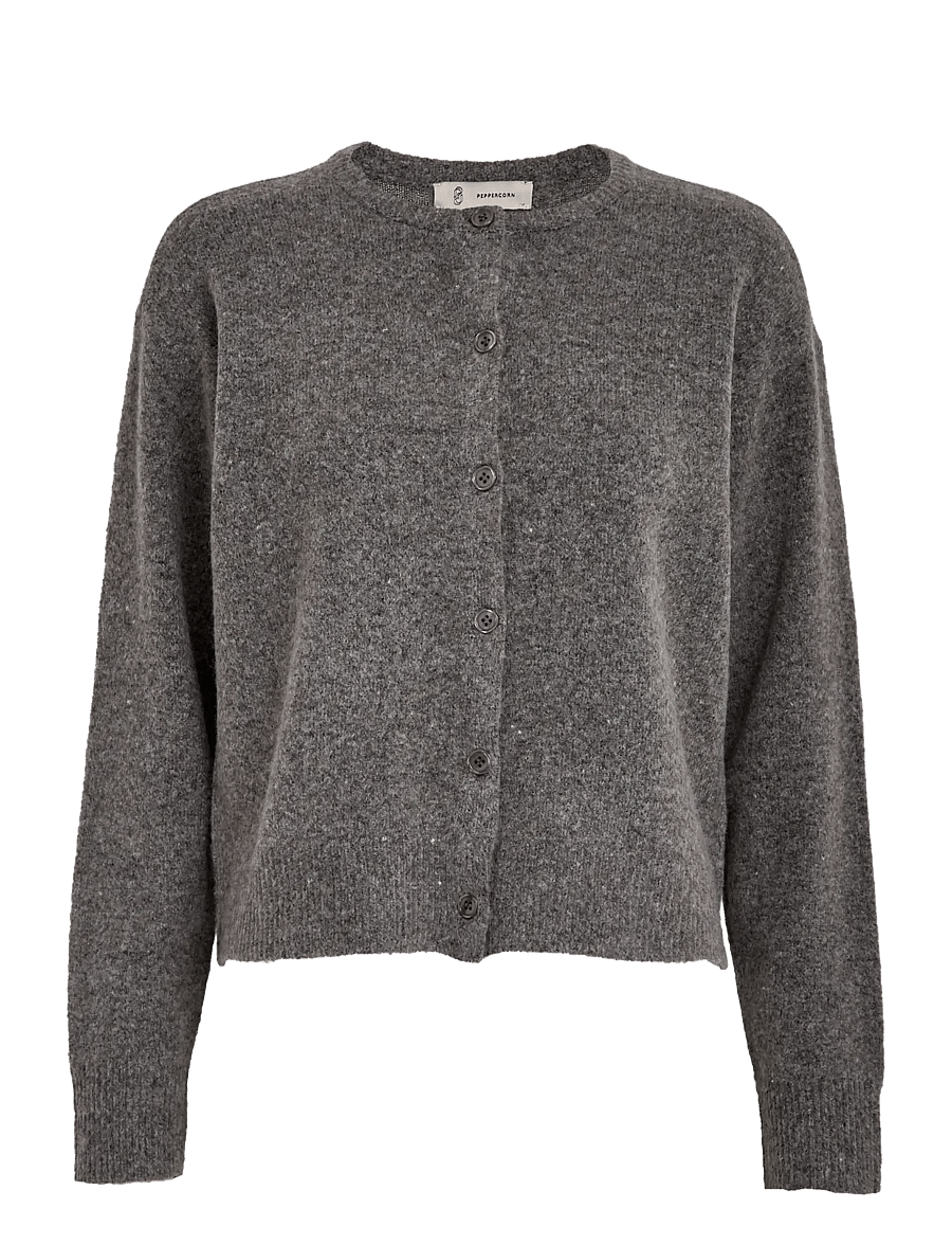 Peppercorn - PCKate GRS RWS Cardigan - koftor - walnut melange - 1