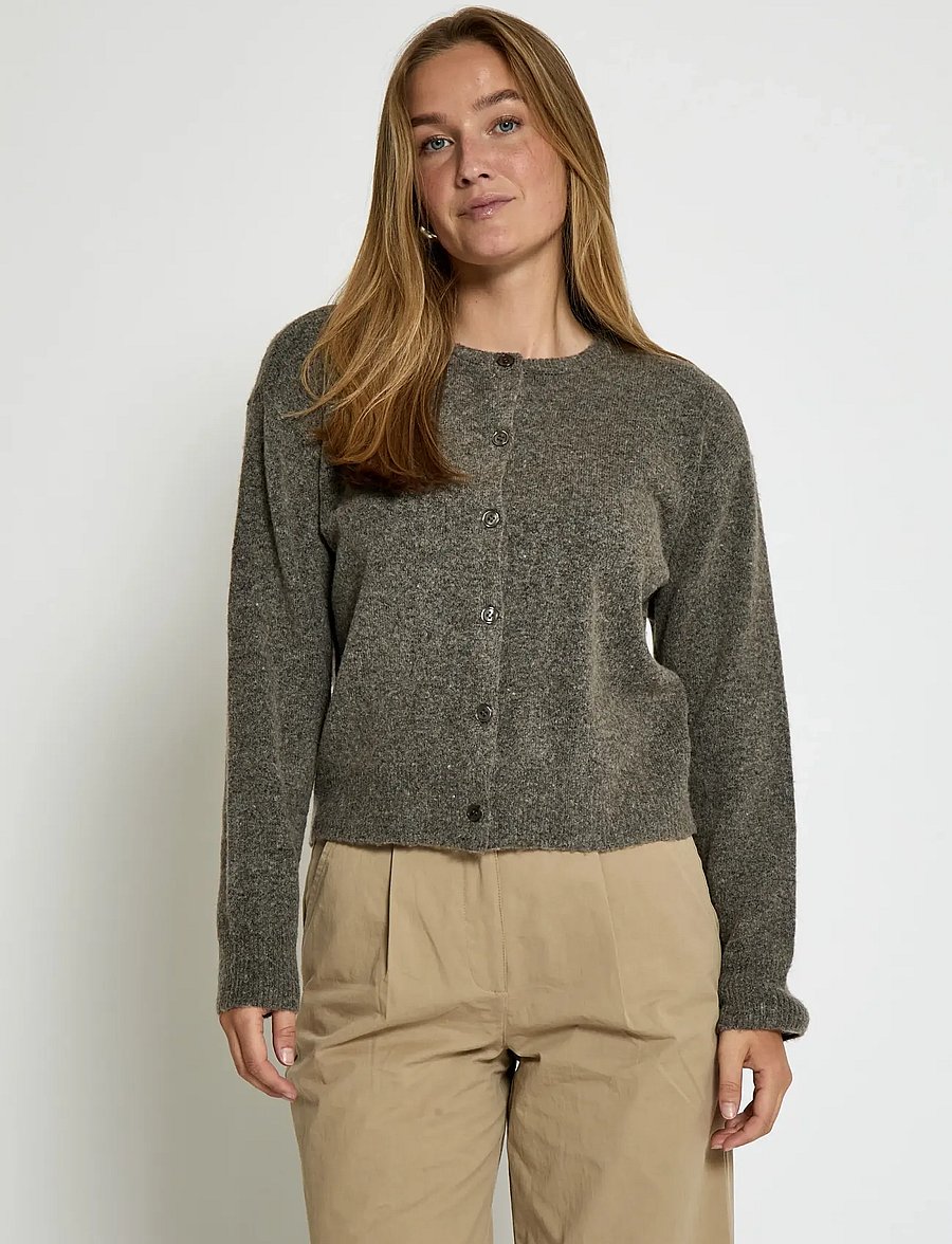 Peppercorn - PCKate GRS RWS Cardigan - koftor - walnut melange - 0