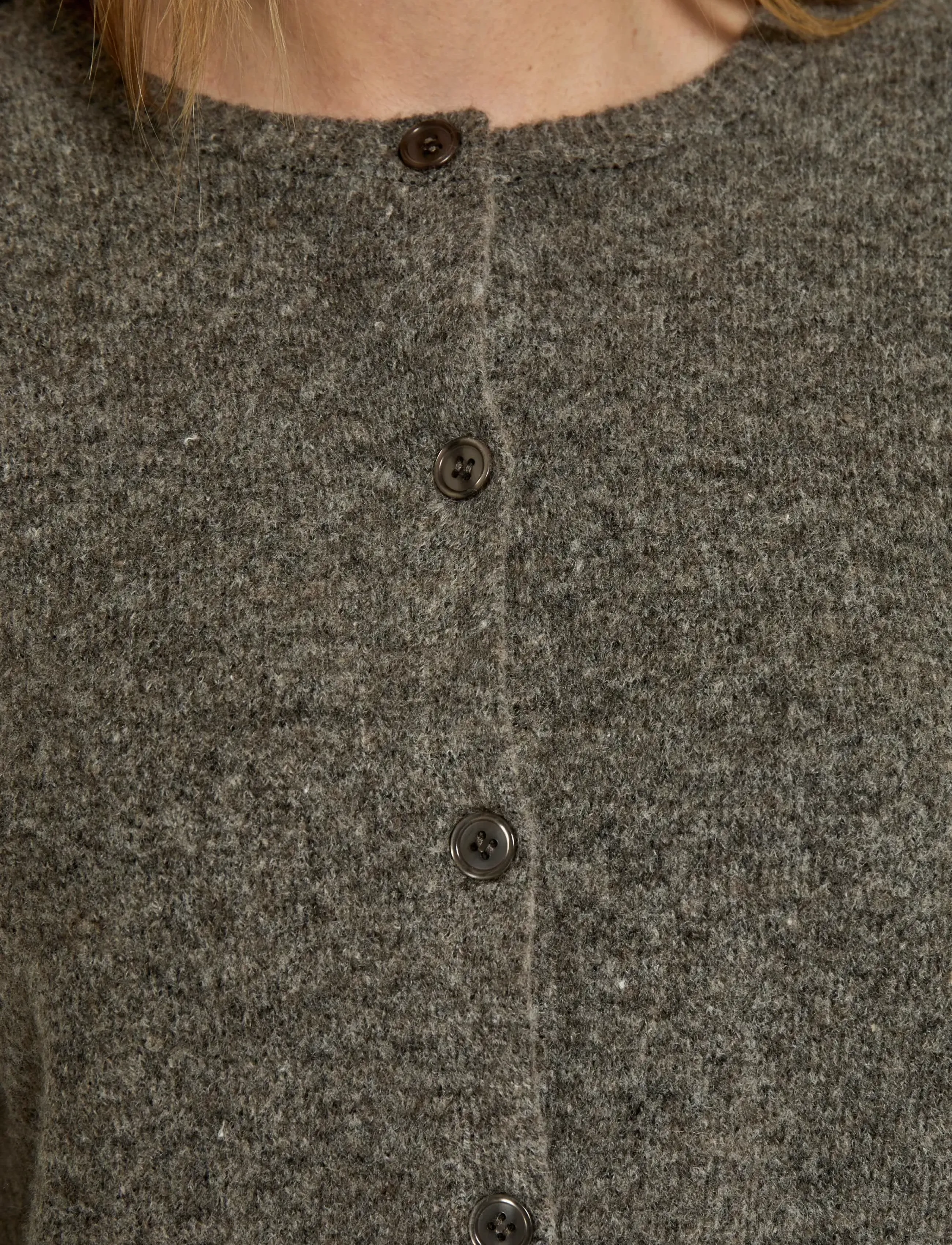Peppercorn - PCKate GRS RWS Cardigan - koftor - walnut melange - 4