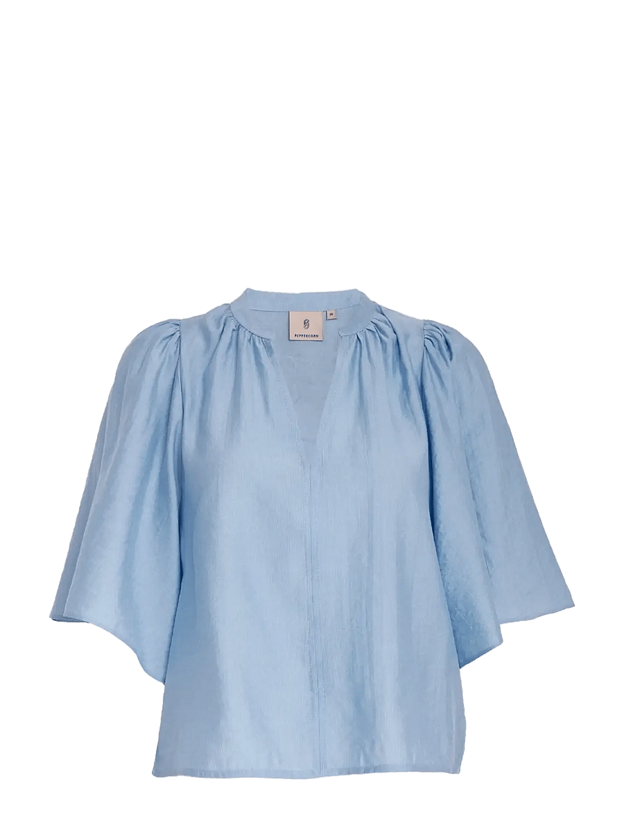 Peppercorn - PCGeorgia Top - kortærmede bluser - light blue - 1